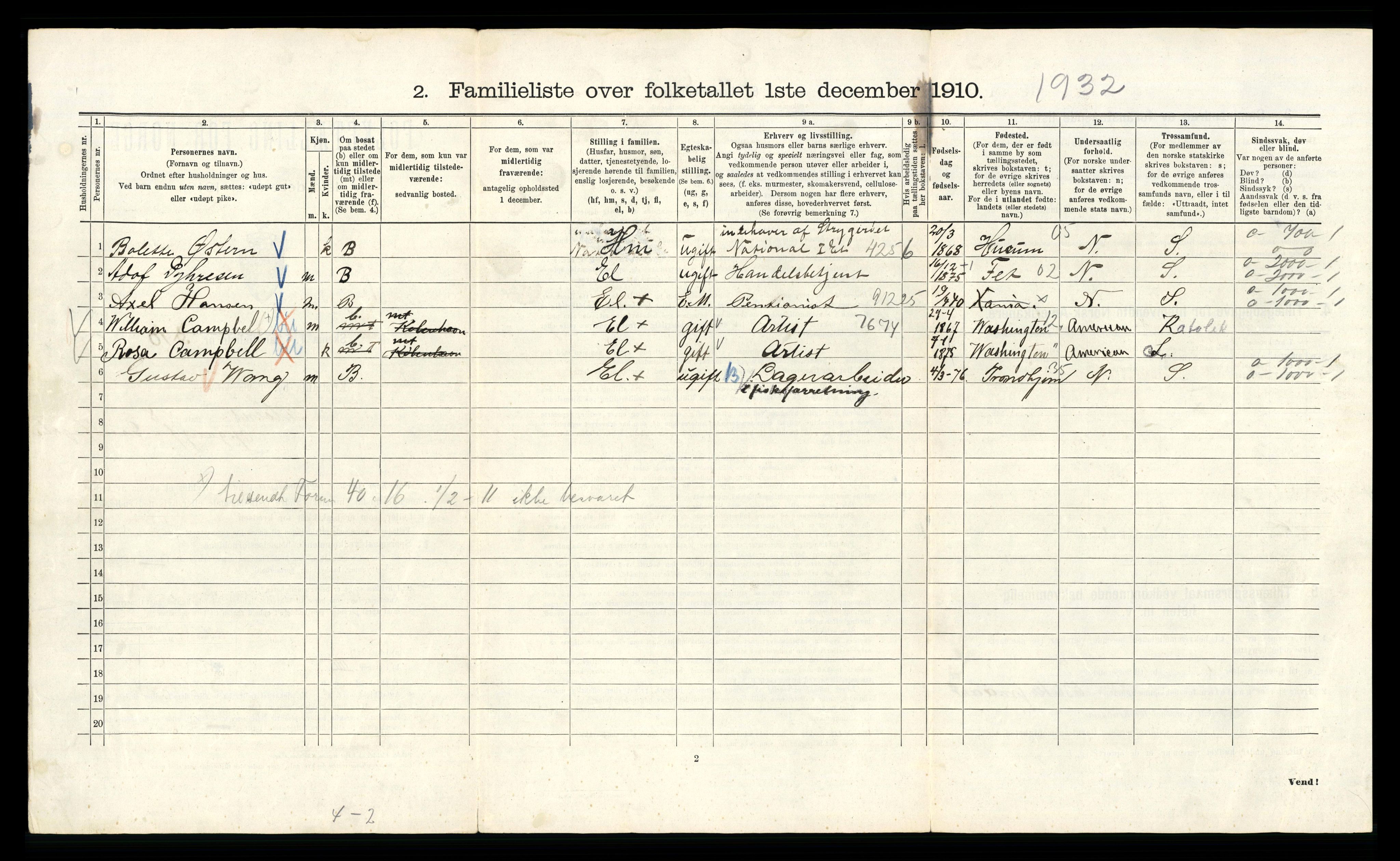 RA, 1910 census for Kristiania, 1910, p. 78492