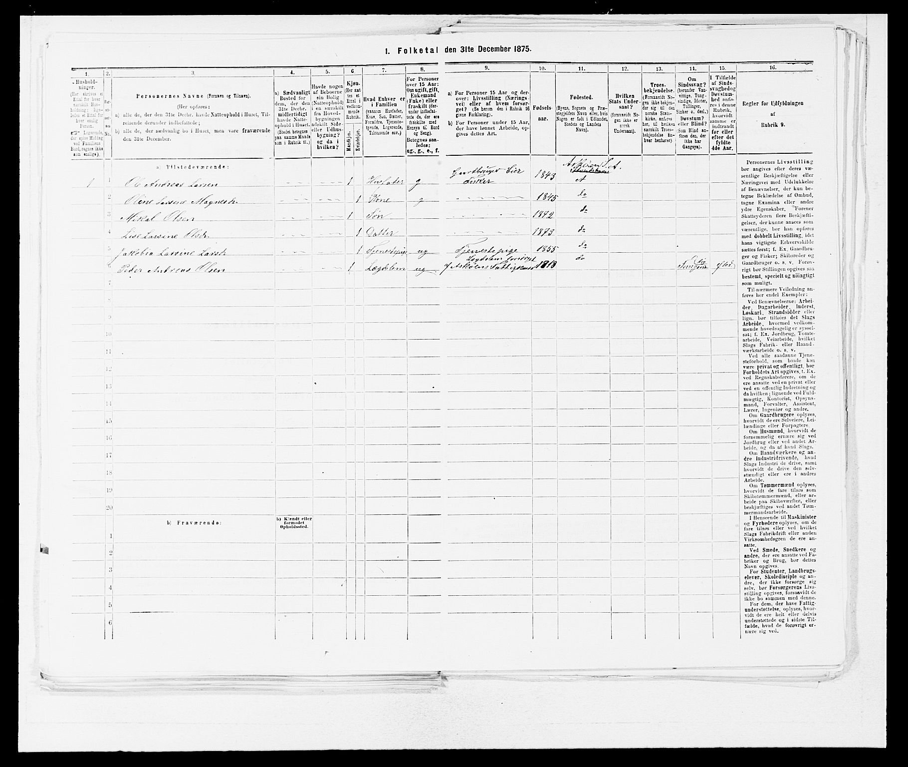 SAB, 1875 census for 1247P Askøy, 1875, p. 288