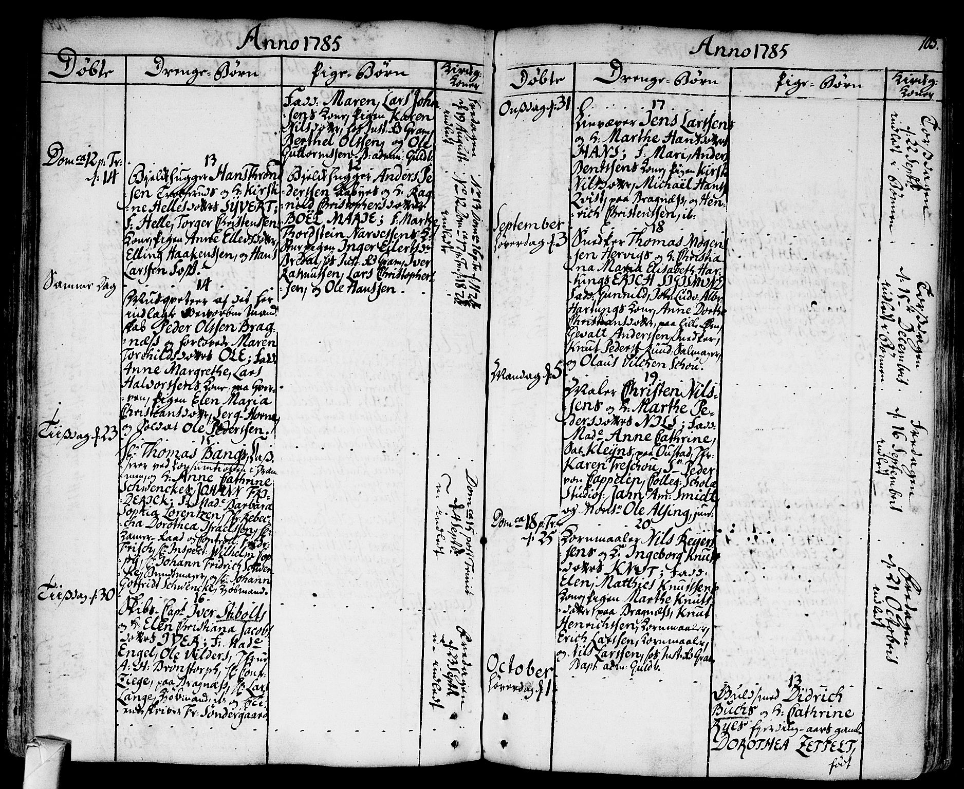 Strømsø kirkebøker, AV/SAKO-A-246/F/Fa/L0009: Parish register (official) no. I 9, 1752-1791, p. 105