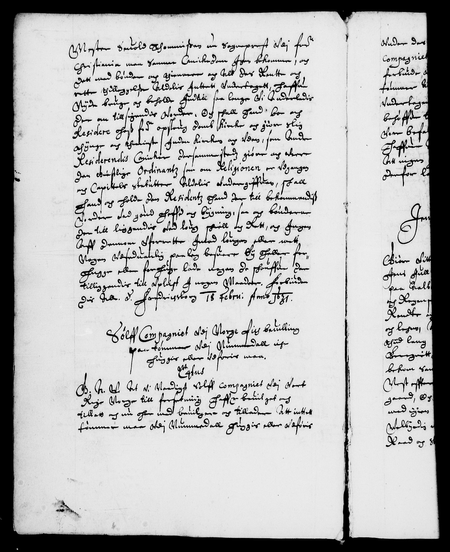 Danske Kanselli 1572-1799, AV/RA-EA-3023/F/Fc/Fca/Fcaa/L0005: Norske registre (mikrofilm), 1631-1636, p. 5b