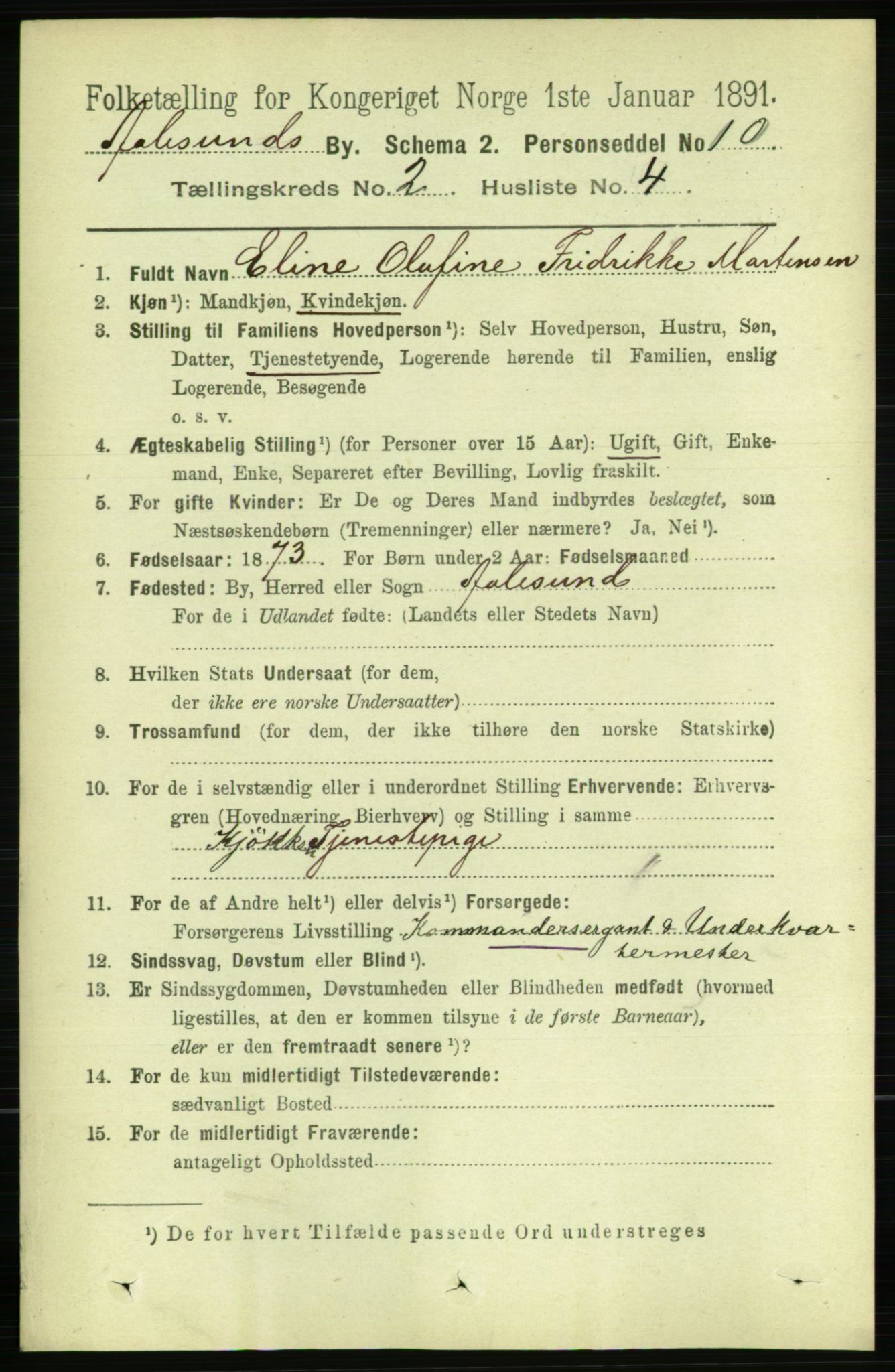 RA, 1891 census for 1501 Ålesund, 1891, p. 1773