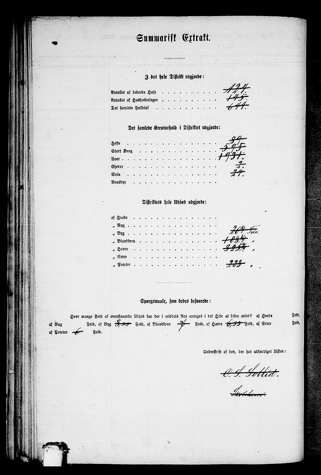 RA, 1865 census for Vestnes, 1865, p. 58