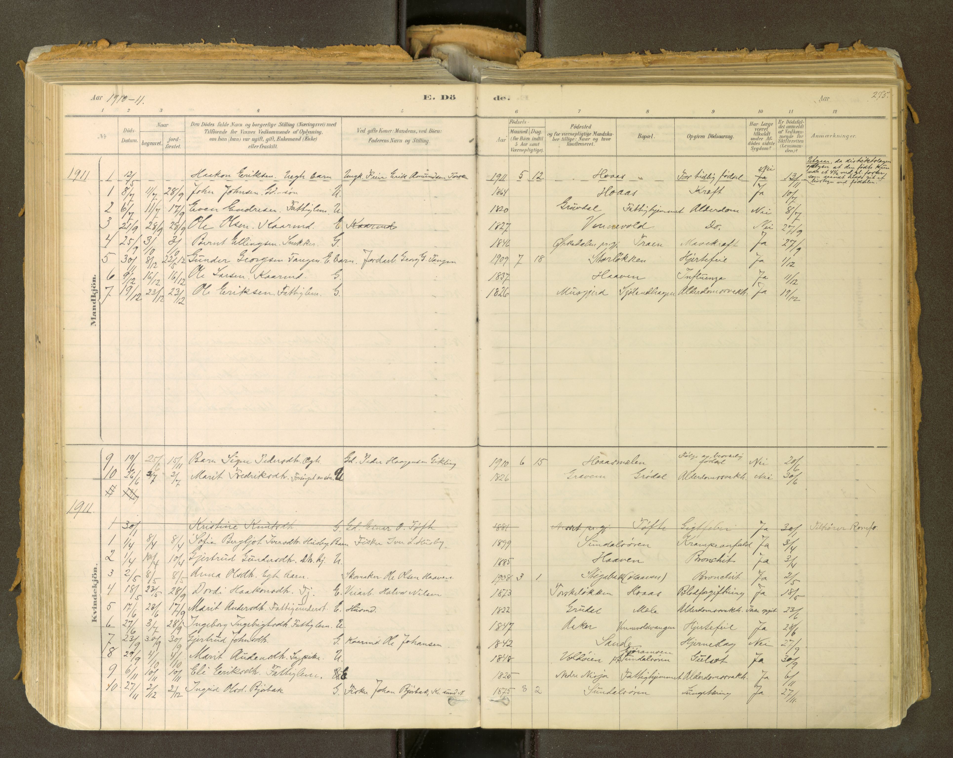 Sunndal sokneprestkontor, SAT/A-1085/1/I/I1/I1a: Parish register (official) no. 2, 1877-1914, p. 275