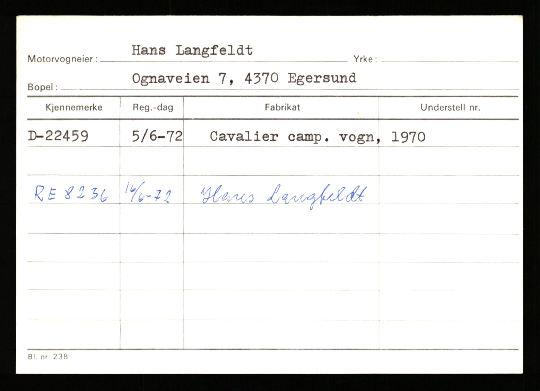 Stavanger trafikkstasjon, SAST/A-101942/0/G/L0004: Registreringsnummer: 15497 - 22957, 1930-1971, p. 2993