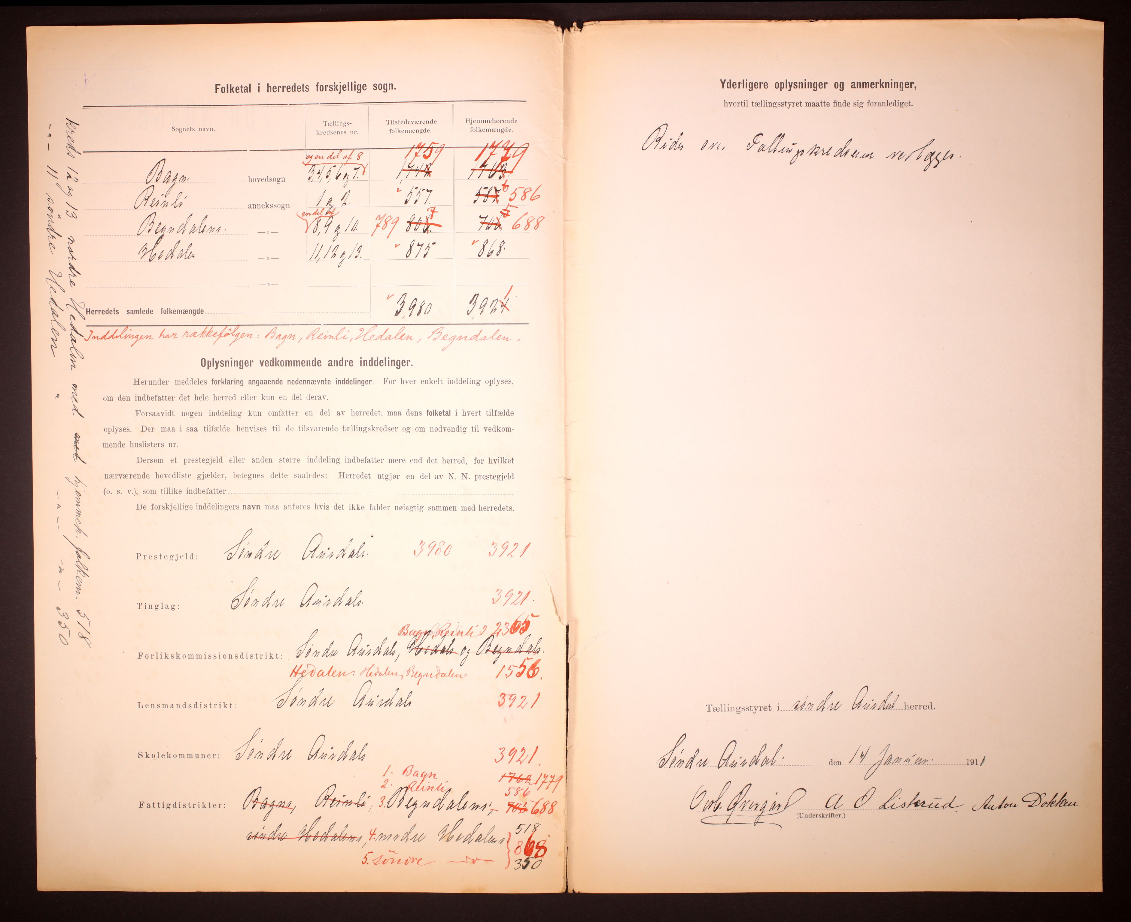 RA, 1910 census for Sør-Aurdal, 1910, p. 3