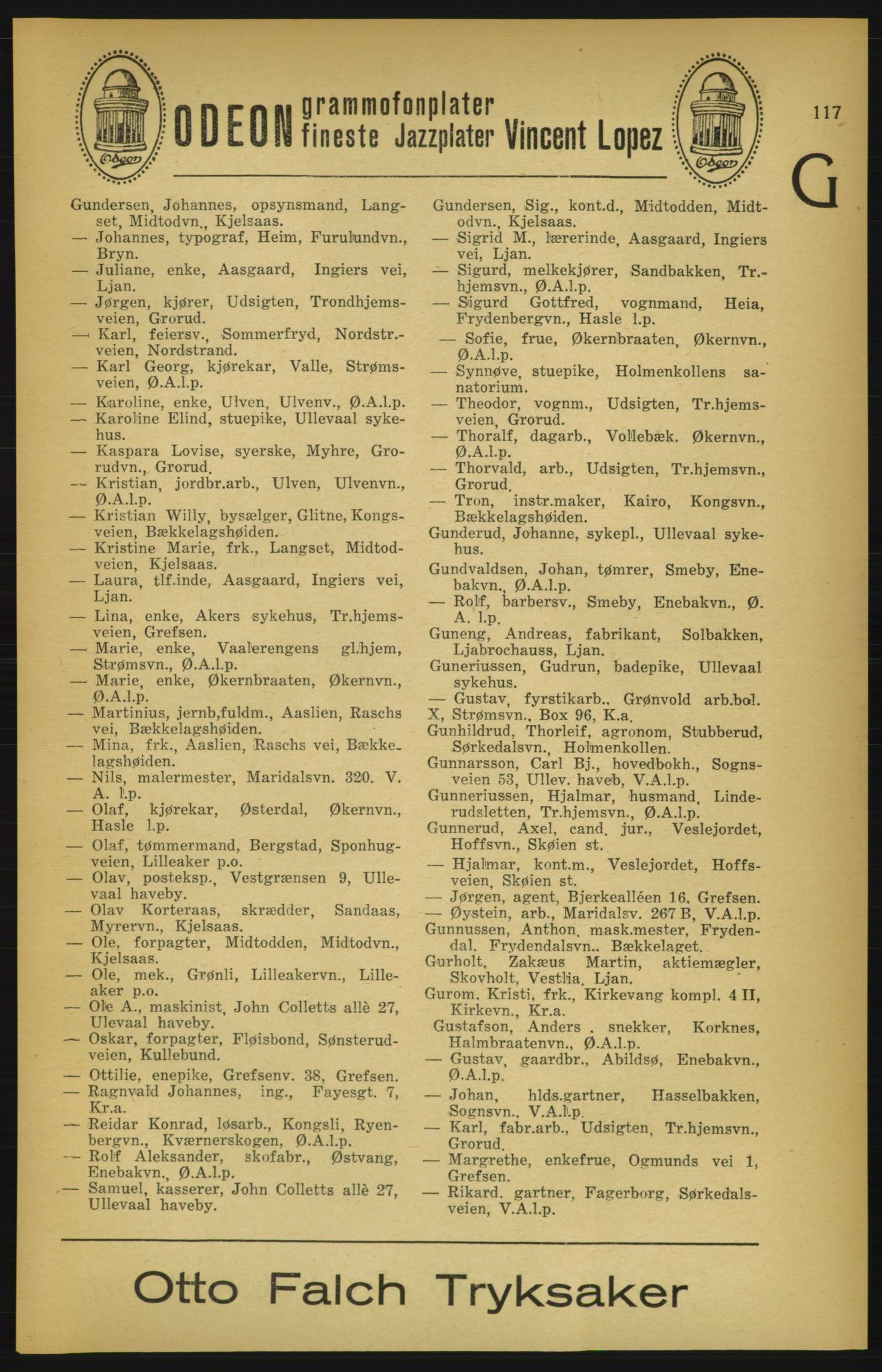 Aker adressebok/adressekalender, PUBL/001/A/003: Akers adressekalender, 1924-1925, p. 117