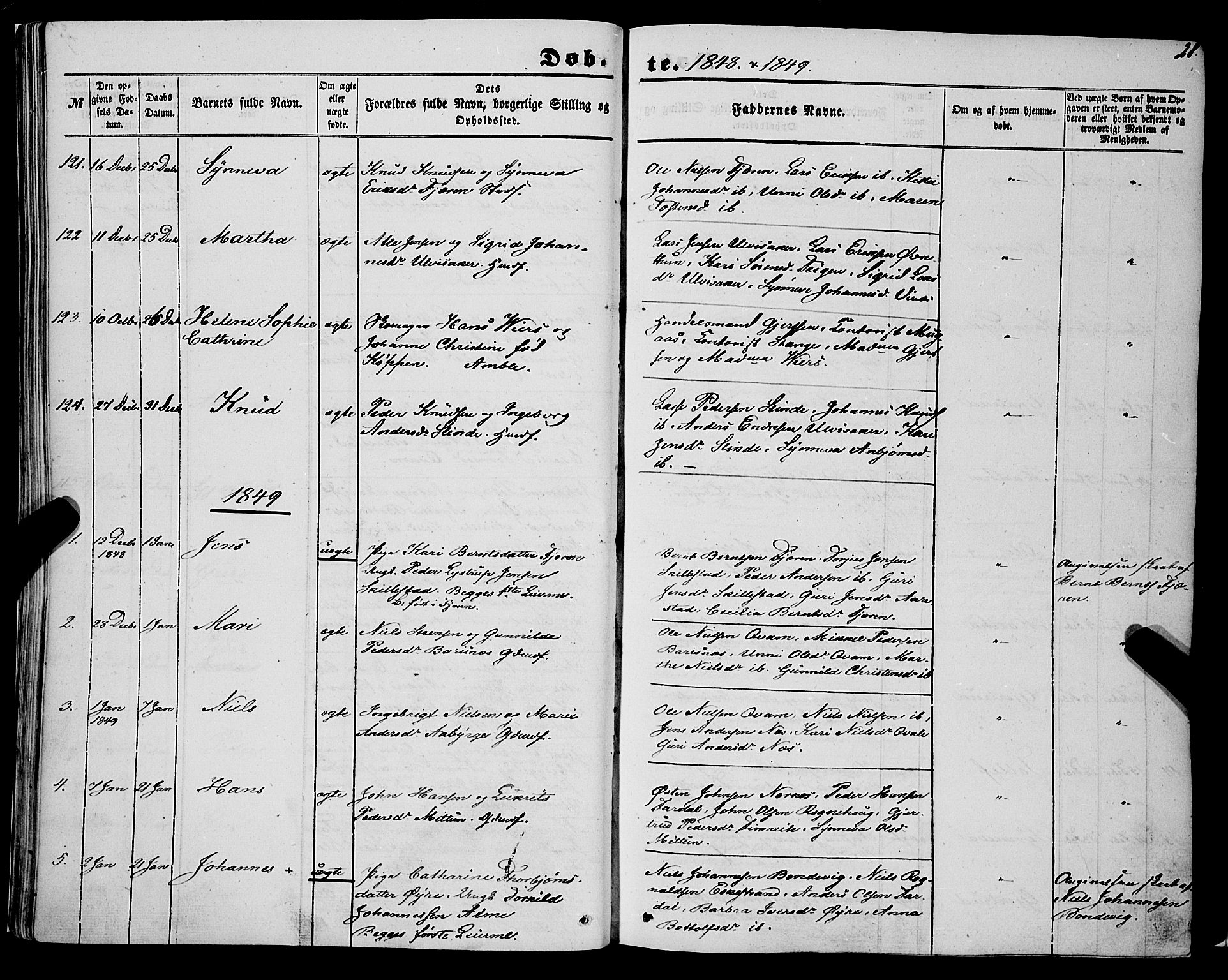Sogndal sokneprestembete, SAB/A-81301/H/Haa/Haaa/L0012I: Parish register (official) no. A 12I, 1847-1859, p. 28