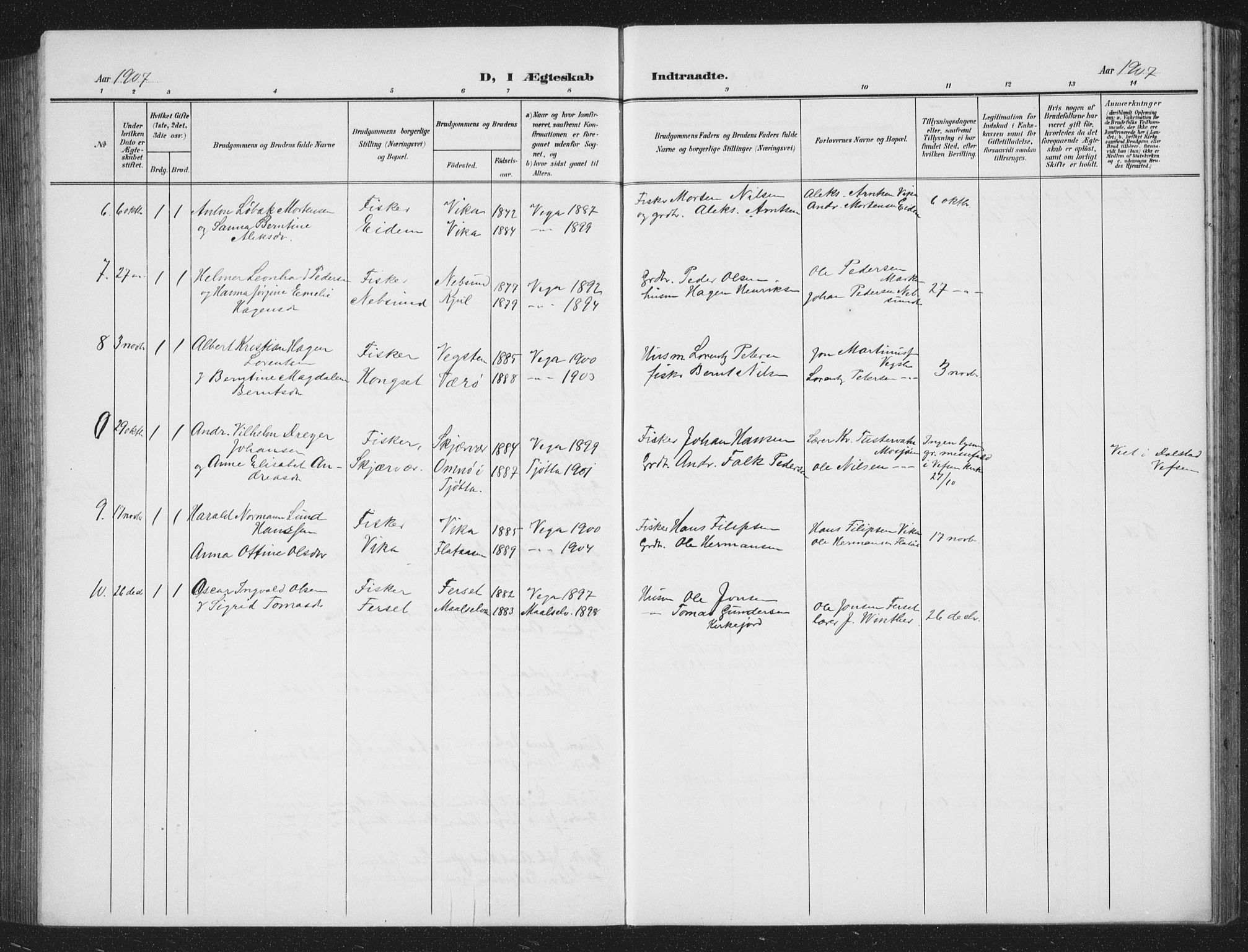 Ministerialprotokoller, klokkerbøker og fødselsregistre - Nordland, AV/SAT-A-1459/816/L0254: Parish register (copy) no. 816C04, 1905-1934