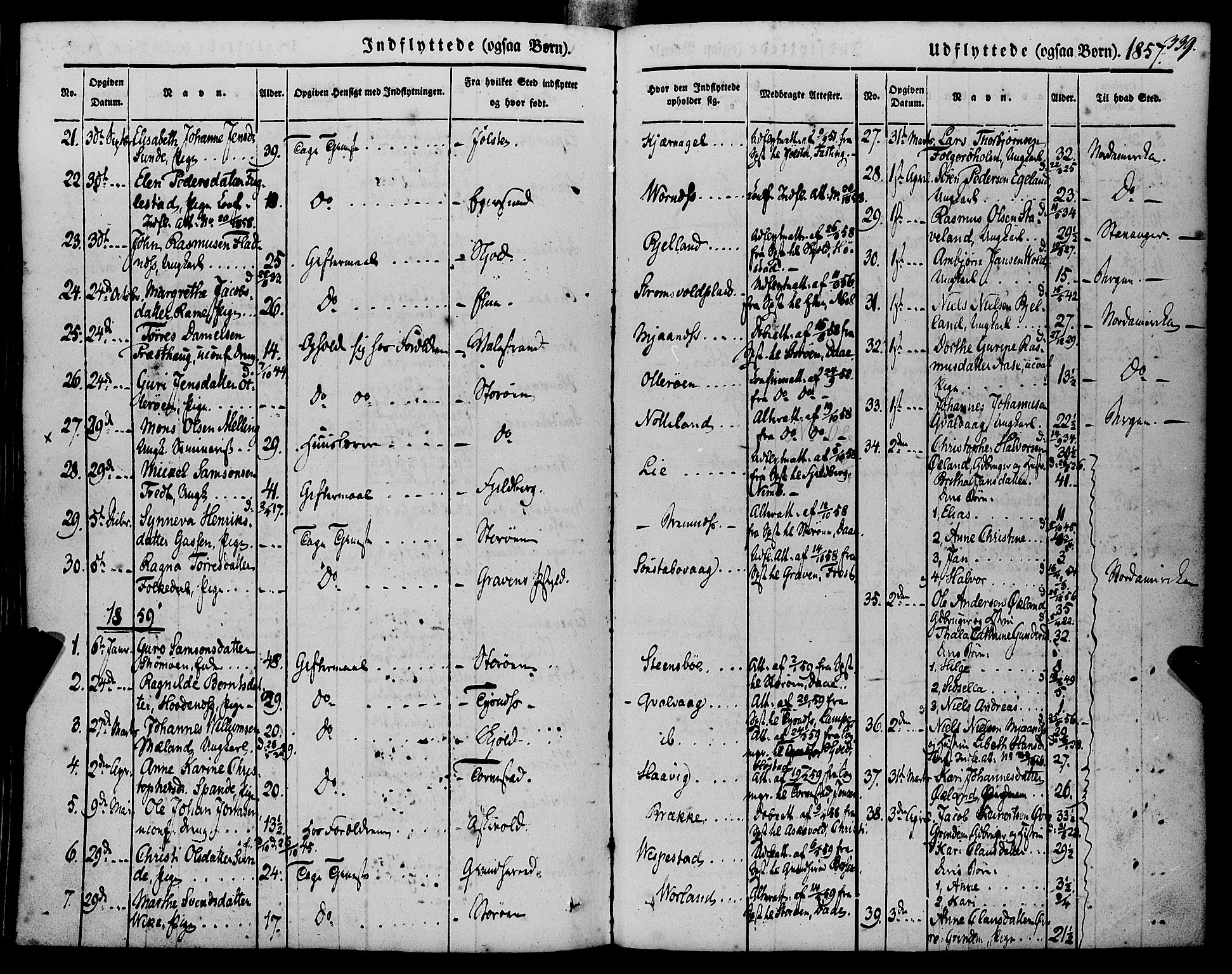 Finnås sokneprestembete, AV/SAB-A-99925/H/Ha/Haa/Haaa/L0007: Parish register (official) no. A 7, 1850-1862, p. 339