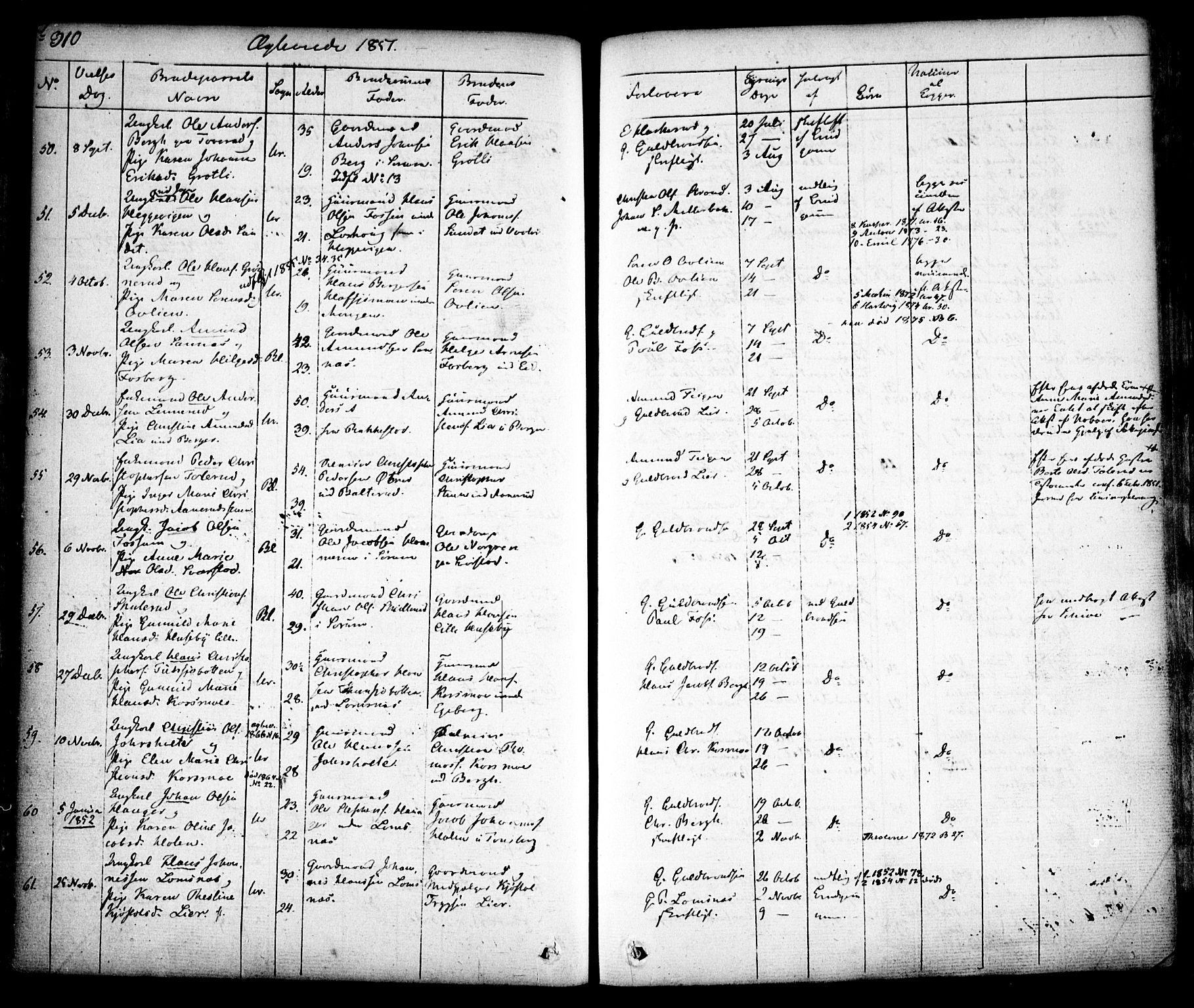 Aurskog prestekontor Kirkebøker, SAO/A-10304a/F/Fa/L0006: Parish register (official) no. I 6, 1829-1853, p. 310