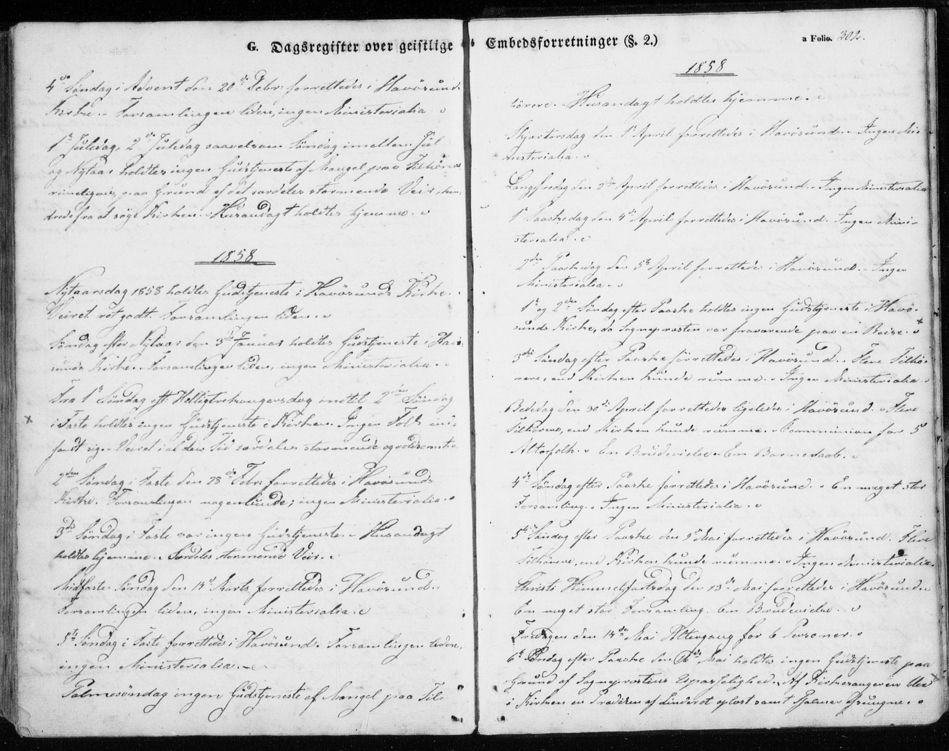Måsøy sokneprestkontor, SATØ/S-1348/H/Ha/L0002kirke: Parish register (official) no. 2, 1852-1865, p. 302
