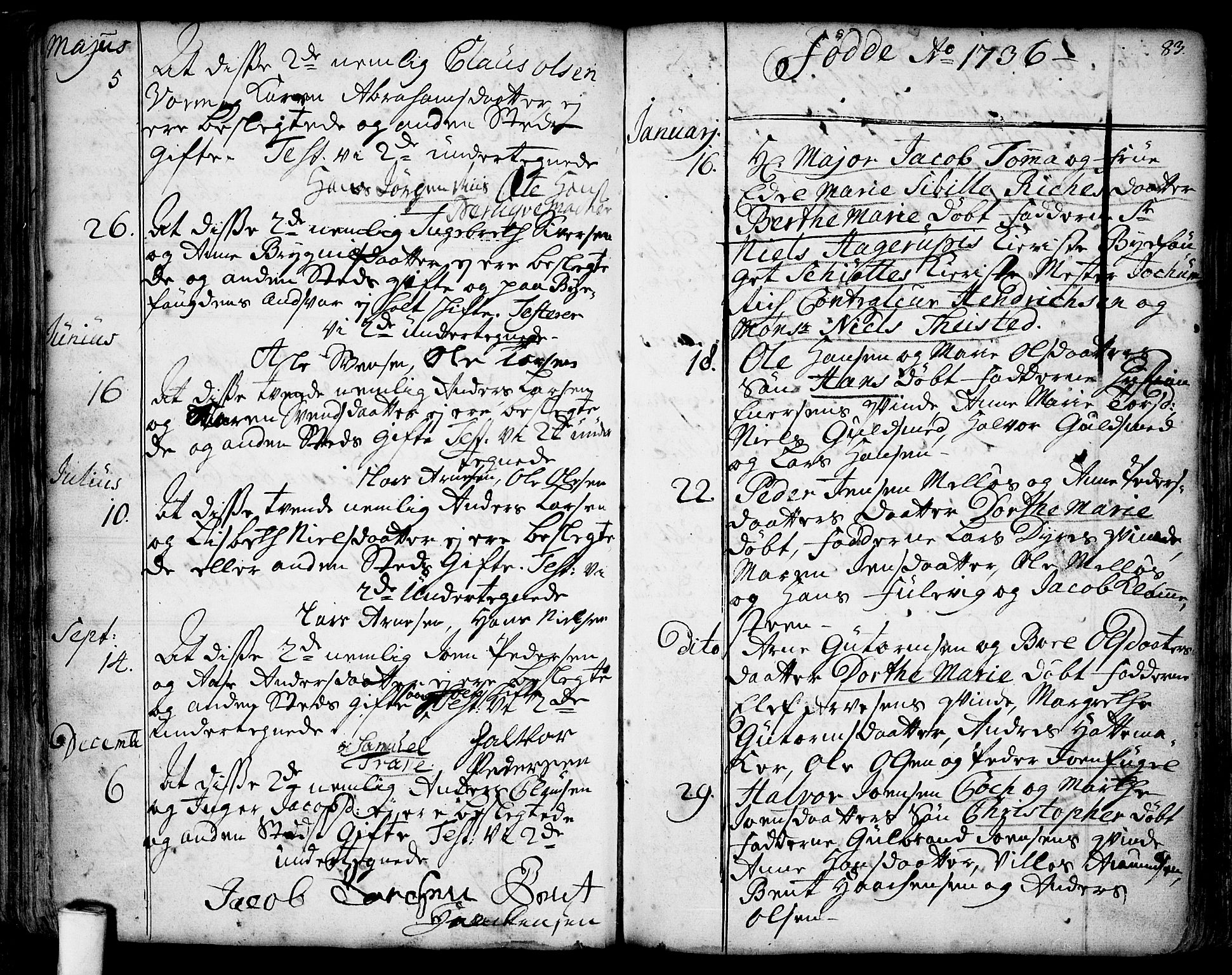 Moss prestekontor Kirkebøker, SAO/A-2003/F/Fa/L0001: Parish register (official) no. I 1, 1725-1752, p. 83