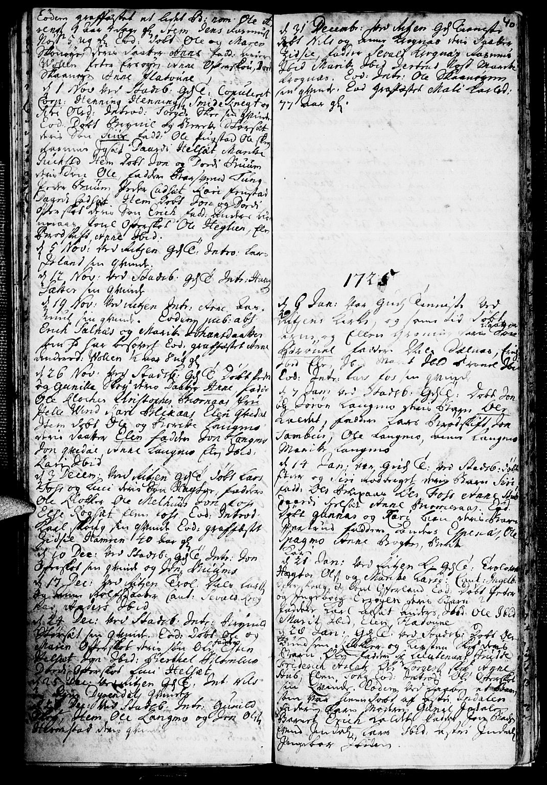 Ministerialprotokoller, klokkerbøker og fødselsregistre - Sør-Trøndelag, SAT/A-1456/646/L0603: Parish register (official) no. 646A01, 1700-1734, p. 40