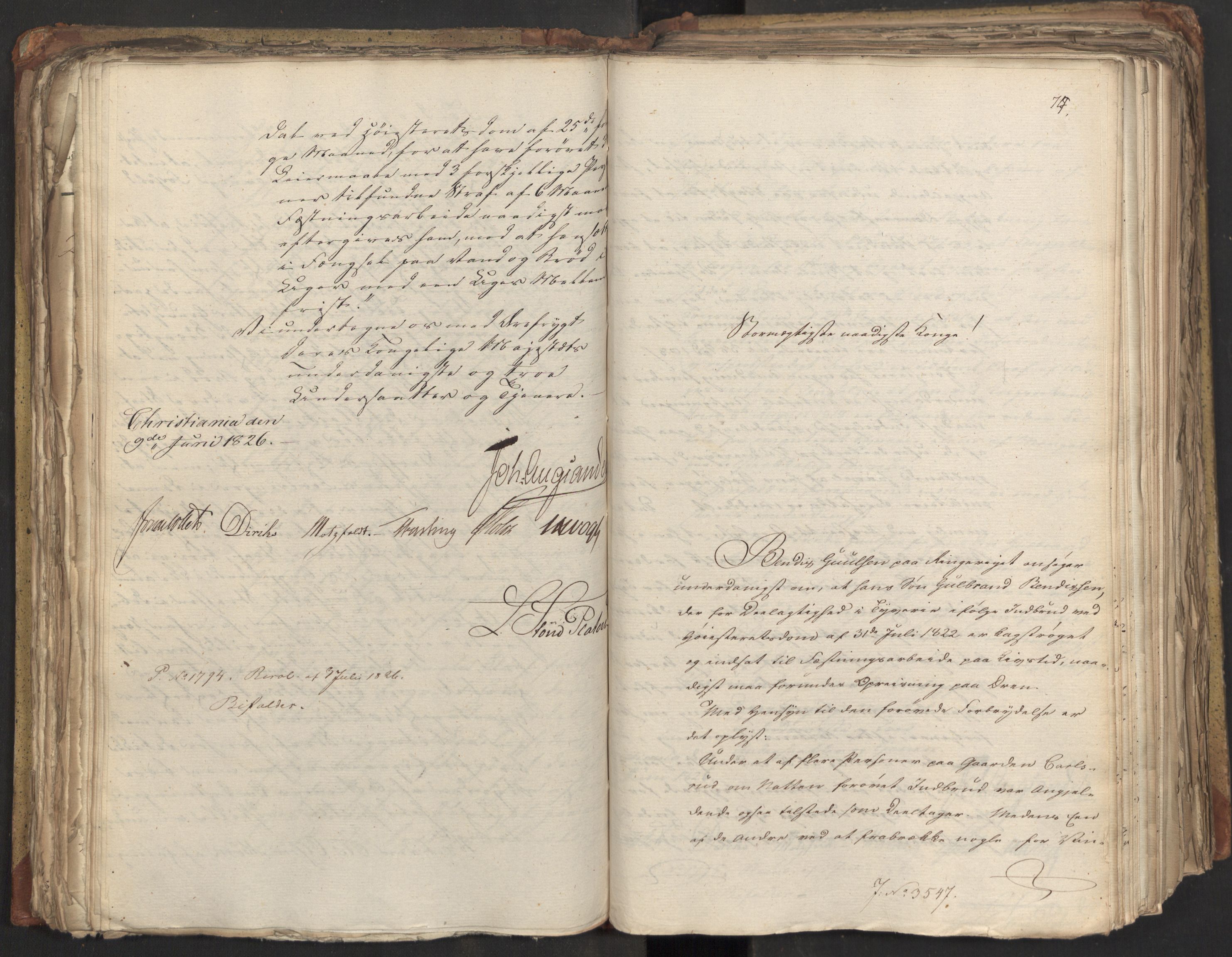 Statsrådsavdelingen i Stockholm, AV/RA-S-1003/D/Da/L0047: Regjeringsinnstillinger nr. 3501-3659, 1826, p. 155