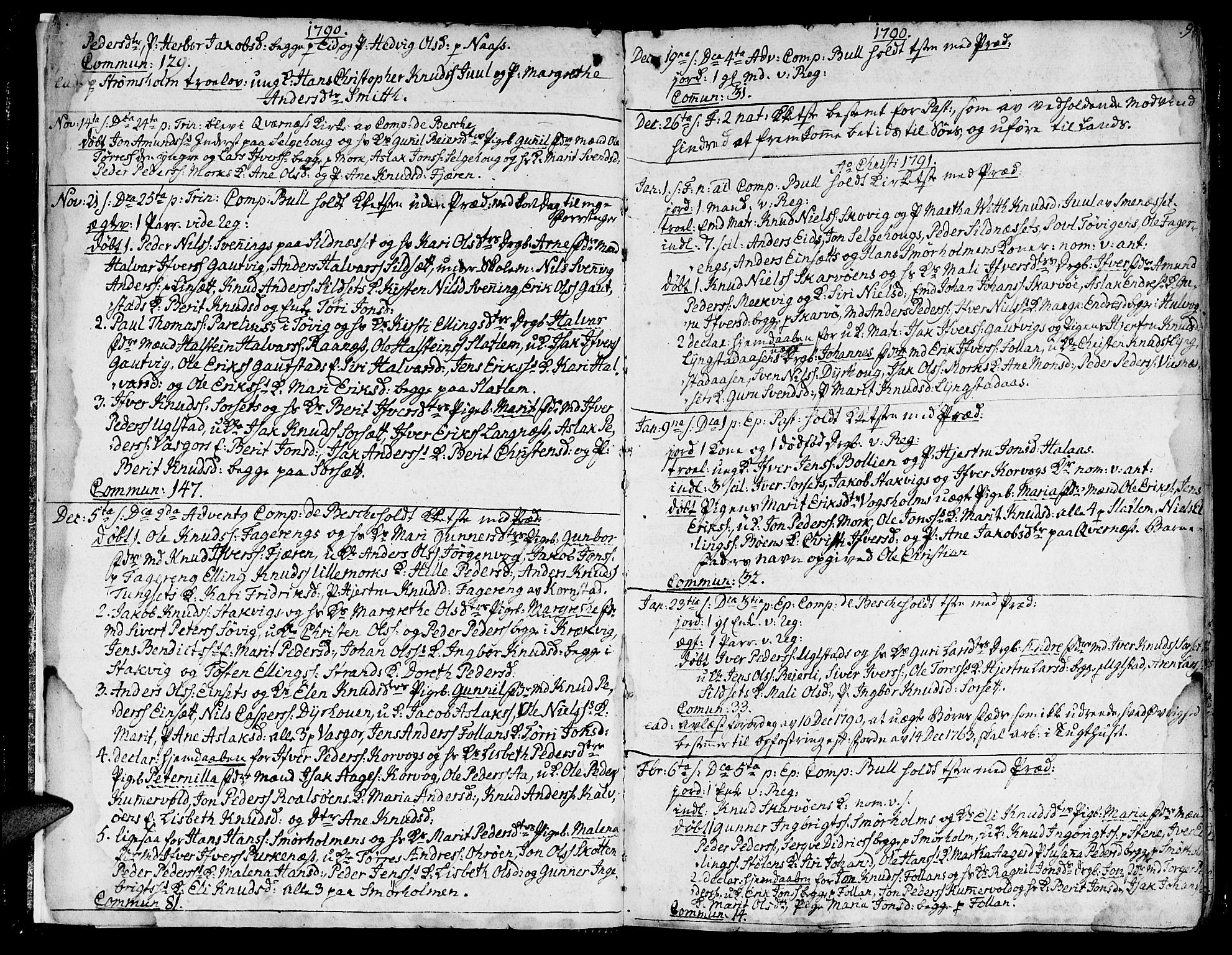 Ministerialprotokoller, klokkerbøker og fødselsregistre - Møre og Romsdal, AV/SAT-A-1454/570/L0830: Parish register (official) no. 570A04, 1789-1819, p. 8-9
