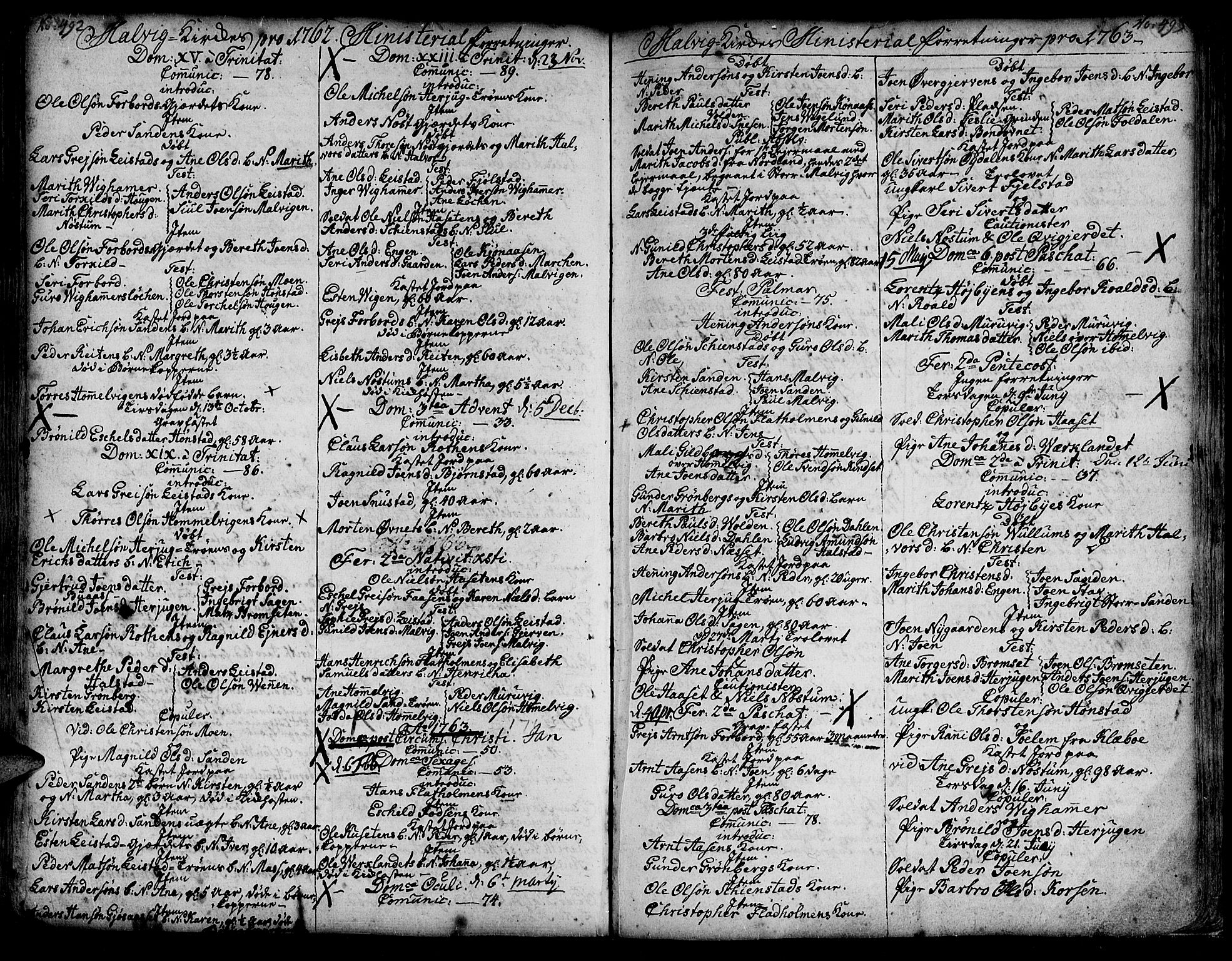 Ministerialprotokoller, klokkerbøker og fødselsregistre - Sør-Trøndelag, SAT/A-1456/606/L0277: Parish register (official) no. 606A01 /3, 1727-1780, p. 492-493