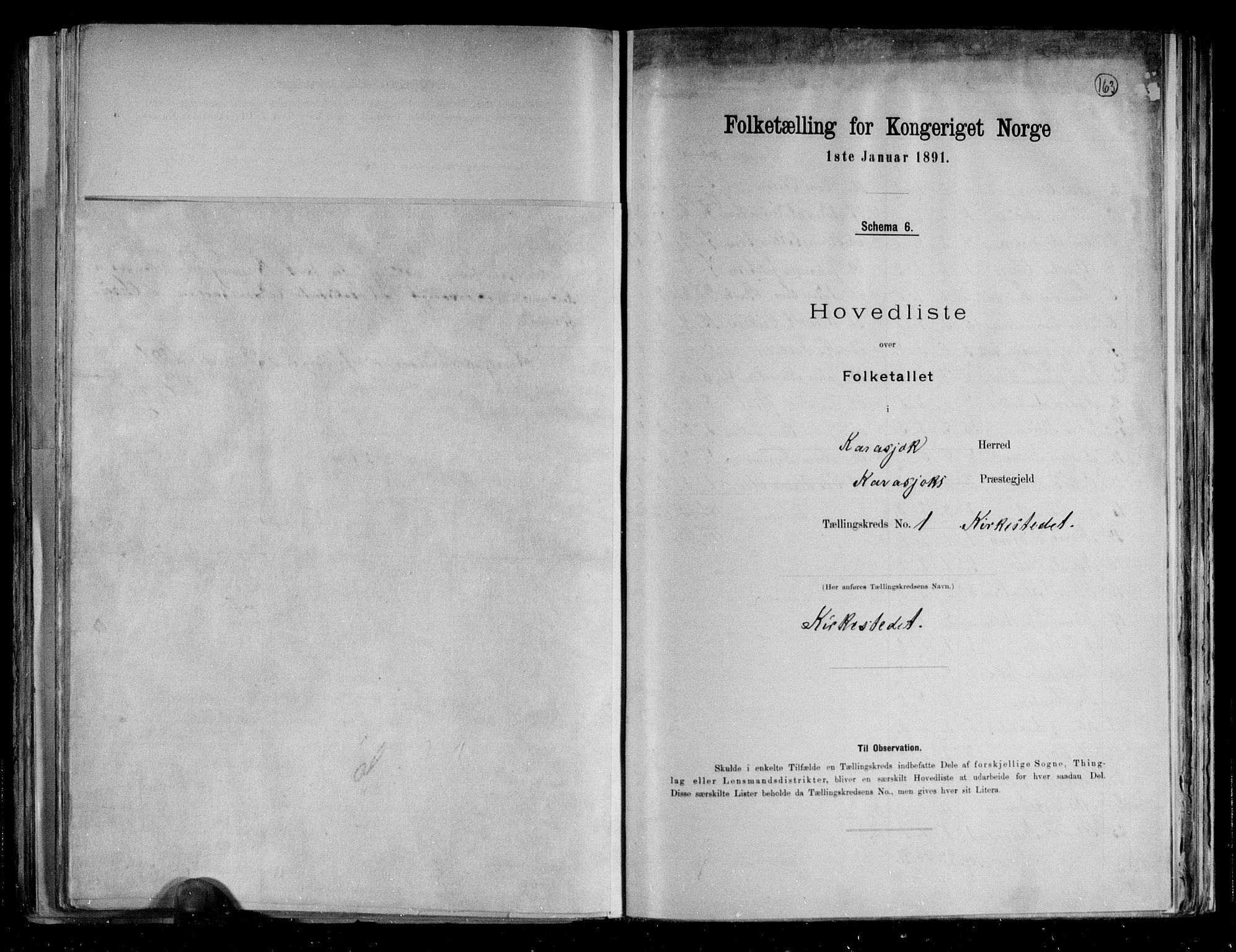 RA, 1891 census for 2021 Karasjok, 1891, p. 6