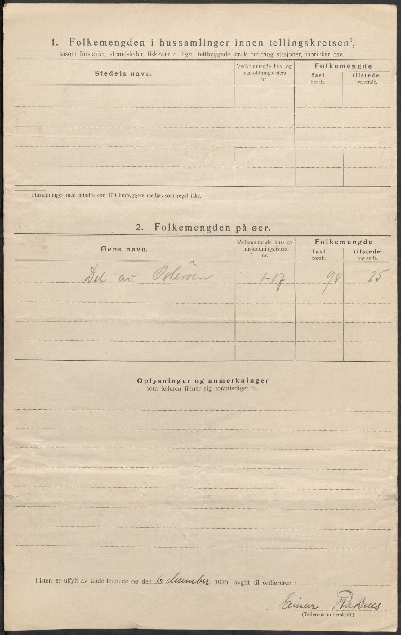 SAB, 1920 census for Hamre, 1920, p. 29