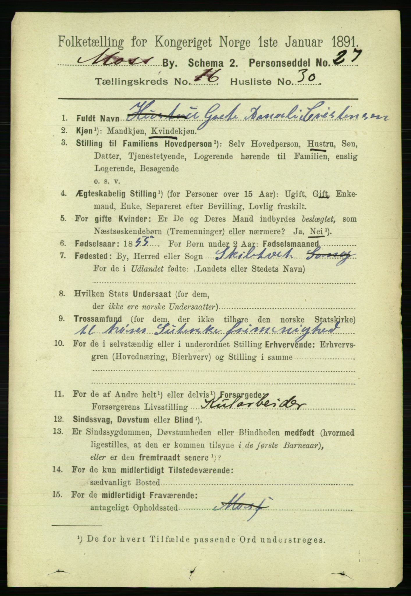 RA, 1891 census for 0104 Moss, 1891, p. 7893