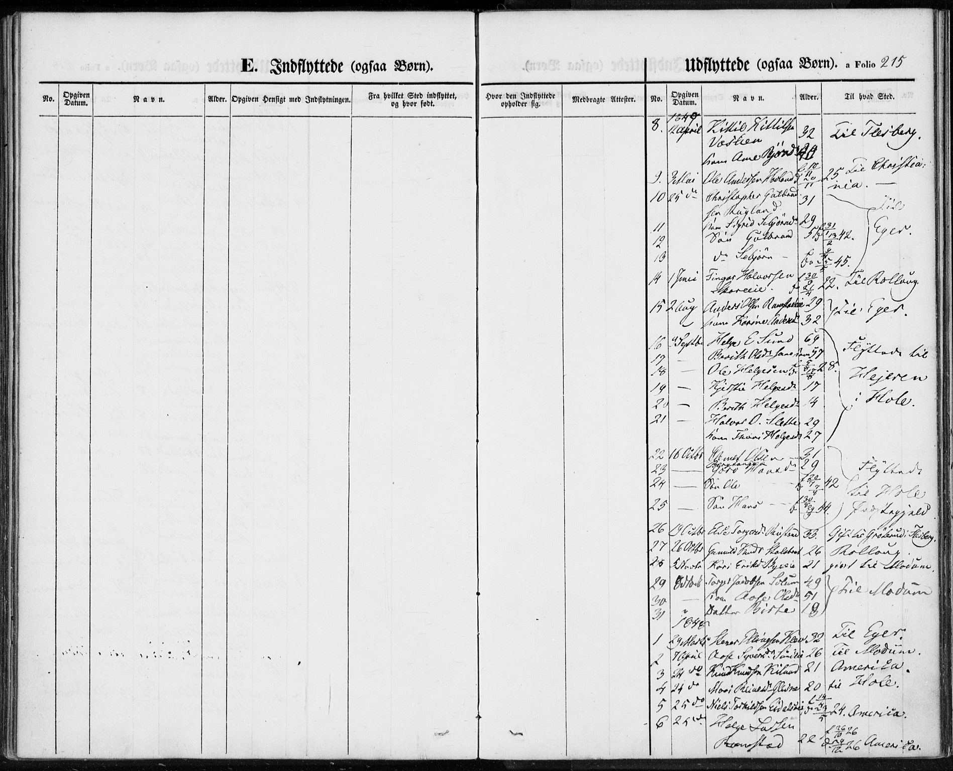 Sigdal kirkebøker, SAKO/A-245/F/Fa/L0007: Parish register (official) no. I 7, 1844-1849, p. 215