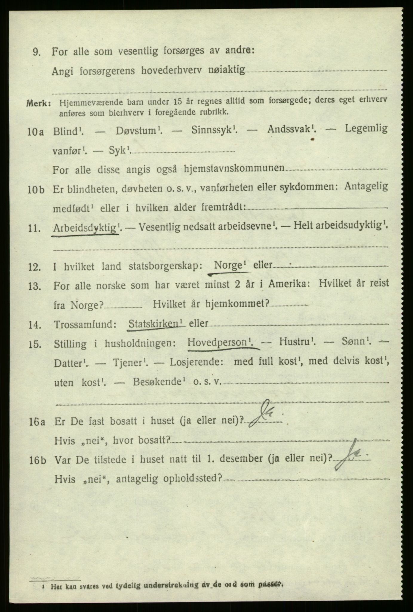 SAB, 1920 census for Gaular, 1920, p. 5211
