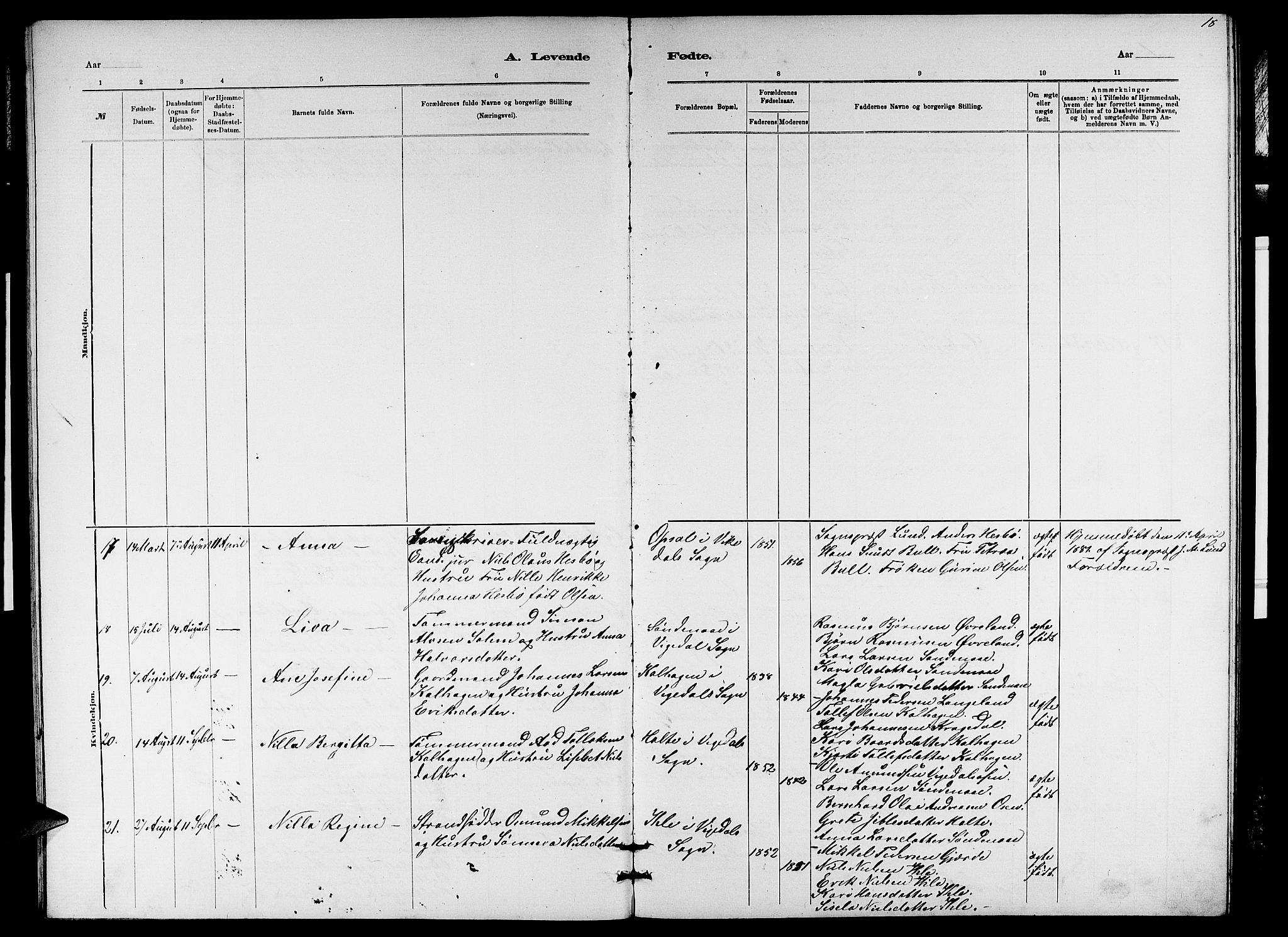 Vikedal sokneprestkontor, AV/SAST-A-101840/01/V: Parish register (copy) no. B 5, 1878-1888, p. 18