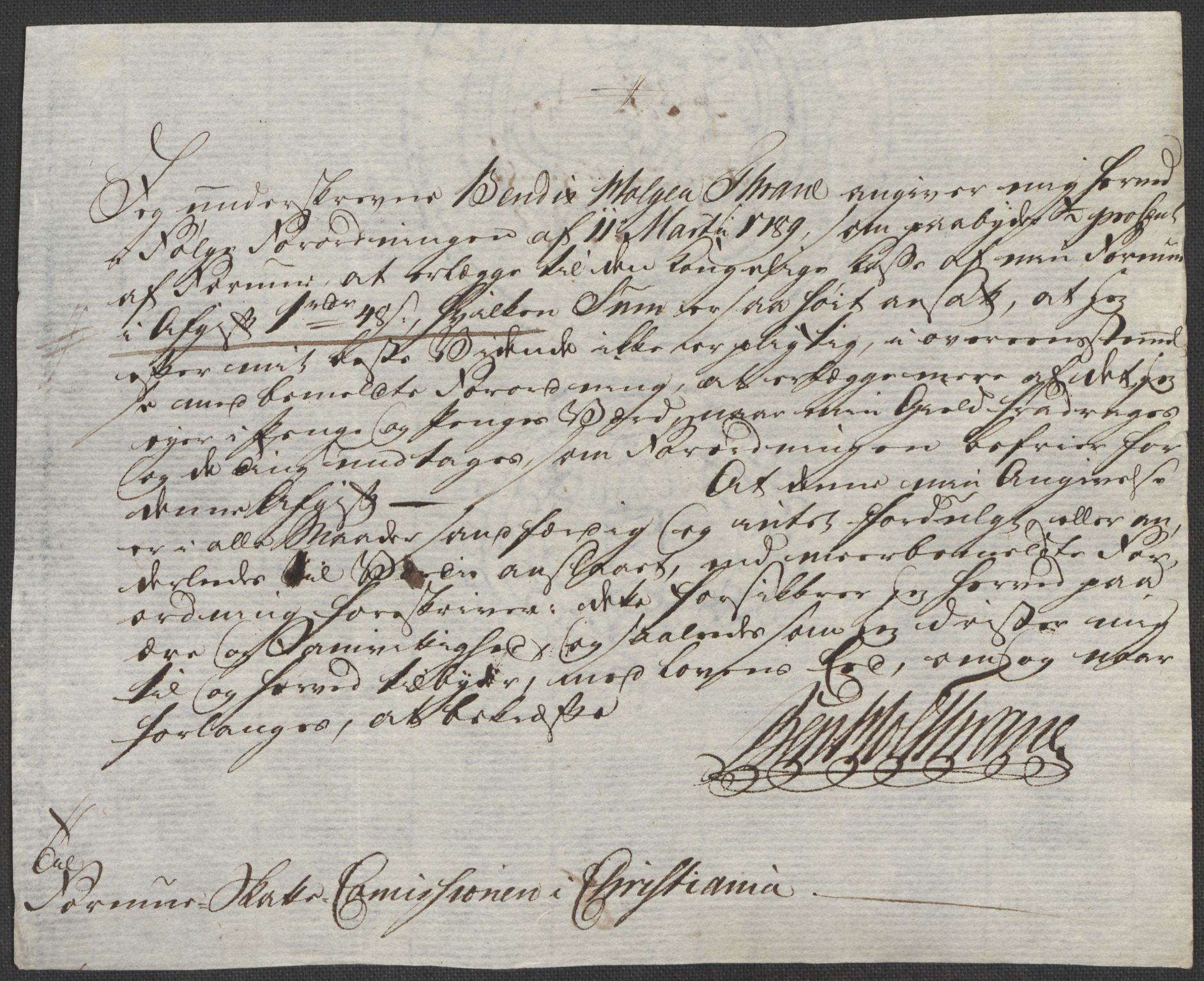 Rentekammeret inntil 1814, Reviderte regnskaper, Mindre regnskaper, AV/RA-EA-4068/Rf/Rfe/L0007: Christiania. Kristiansand, 1789, p. 6