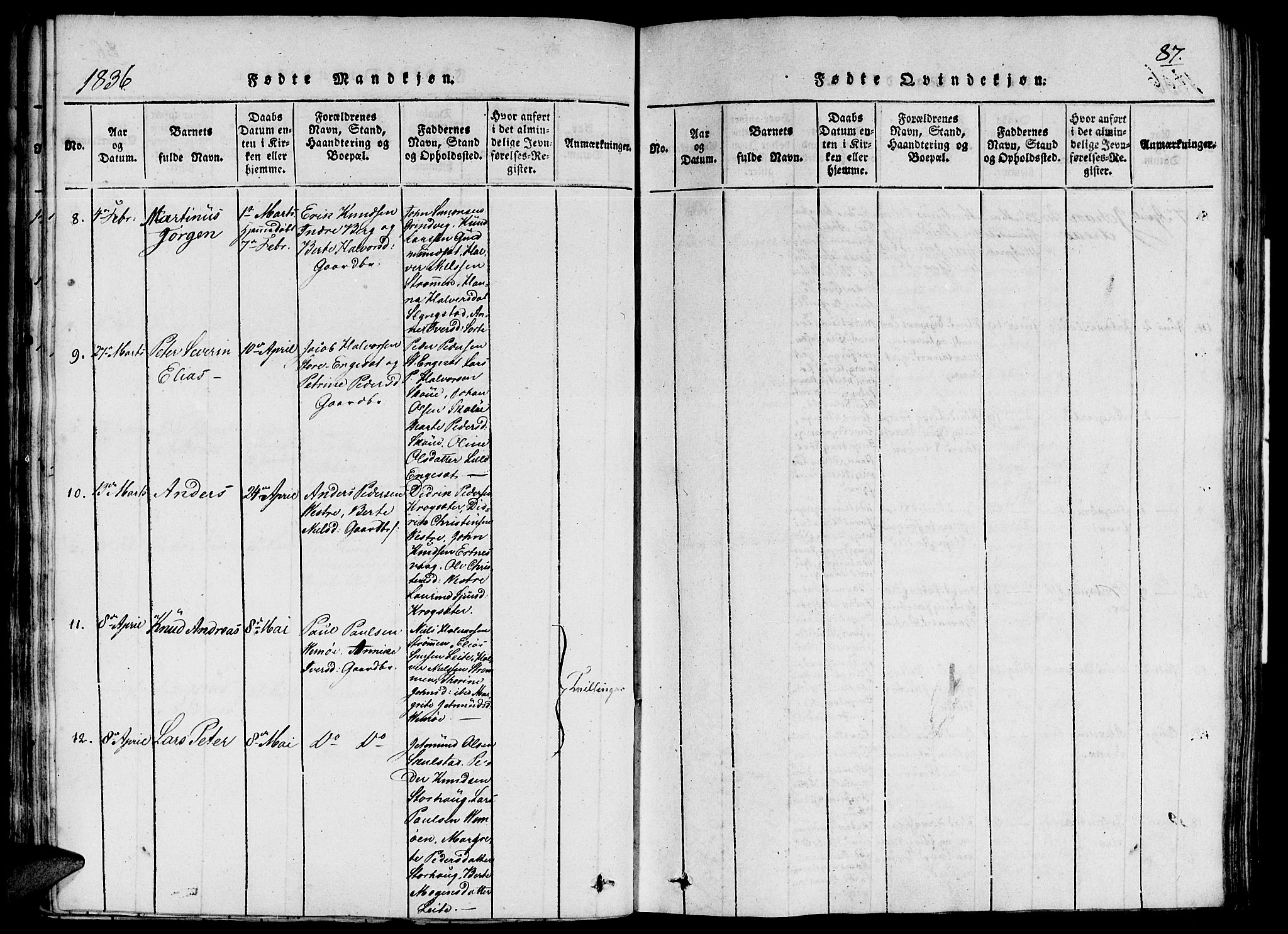 Ministerialprotokoller, klokkerbøker og fødselsregistre - Møre og Romsdal, AV/SAT-A-1454/524/L0351: Parish register (official) no. 524A03, 1816-1838, p. 87