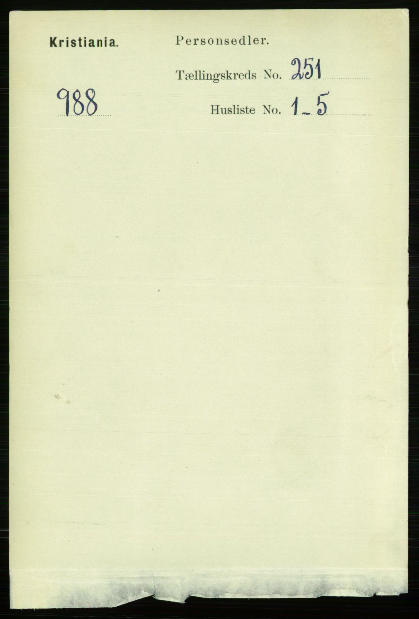 RA, 1891 census for 0301 Kristiania, 1891, p. 153046