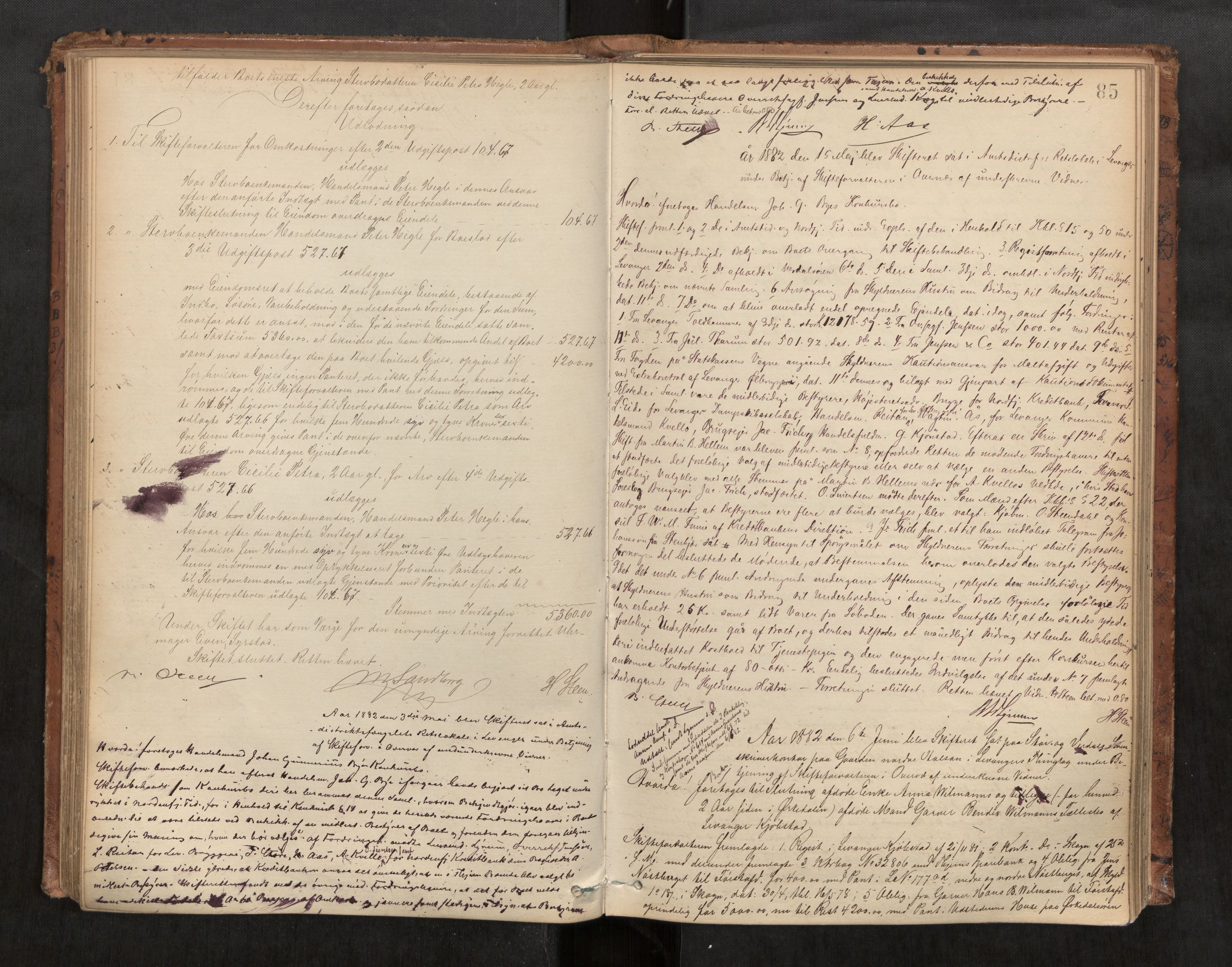 Stjør- og Verdal sorenskriveri, AV/SAT-A-4167/1/3/3A/L0061: Skifteprotokoll for Levanger, 1871-1900, p. 85