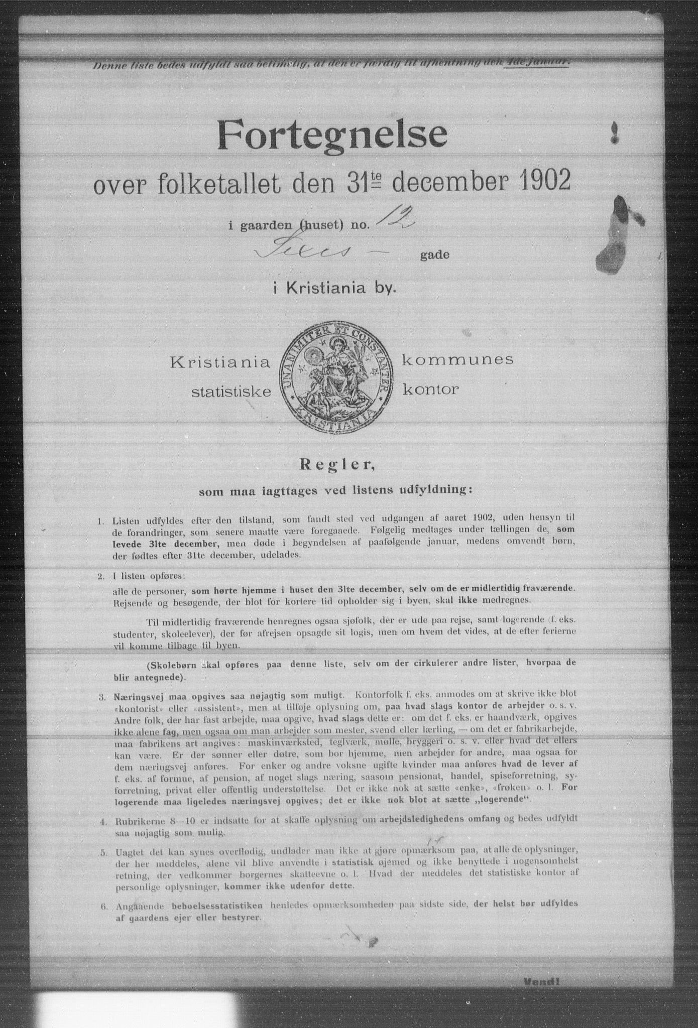 OBA, Municipal Census 1902 for Kristiania, 1902, p. 17558