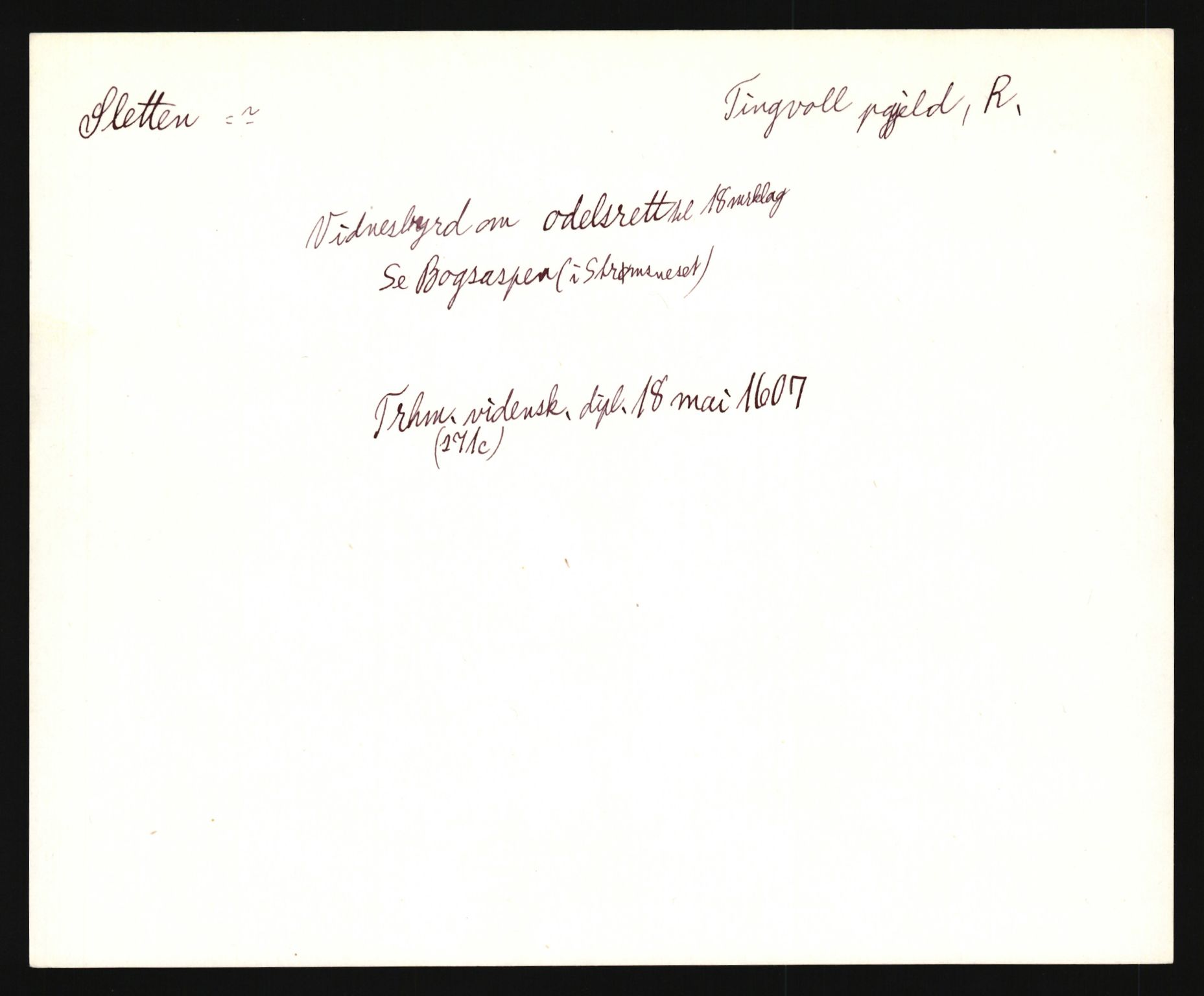 Riksarkivets diplomsamling, AV/RA-EA-5965/F35/F35e/L0031: Registreringssedler Møre og Romsdal, 1400-1700, p. 619