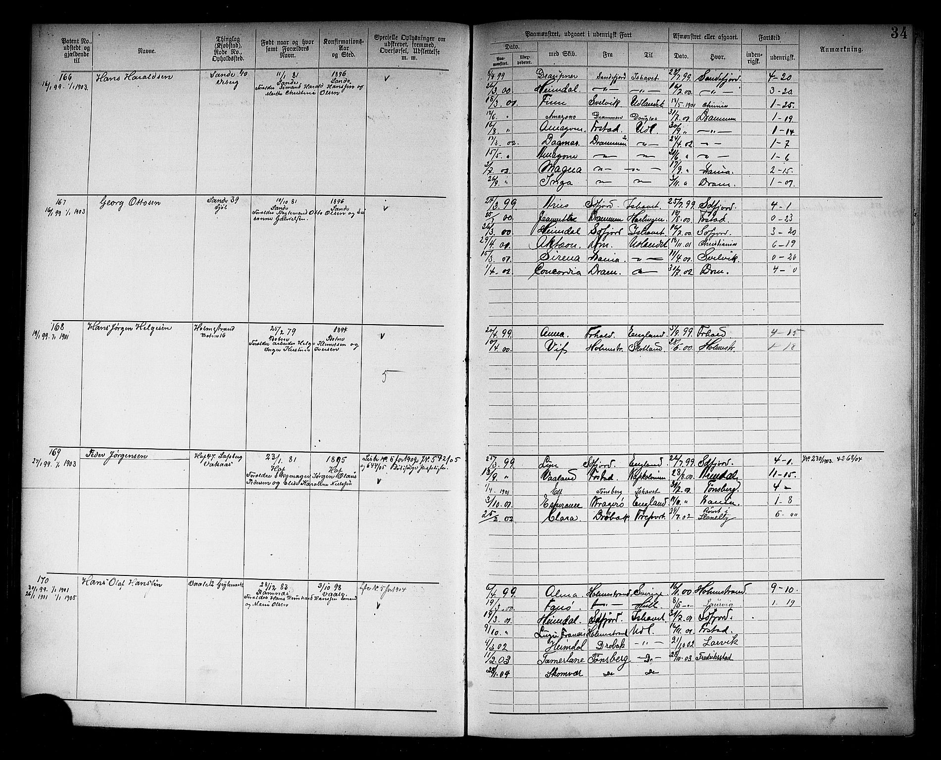 Holmestrand innrulleringskontor, AV/SAKO-A-1151/F/Fb/L0002: Annotasjonsrulle, 1894-1911, p. 37