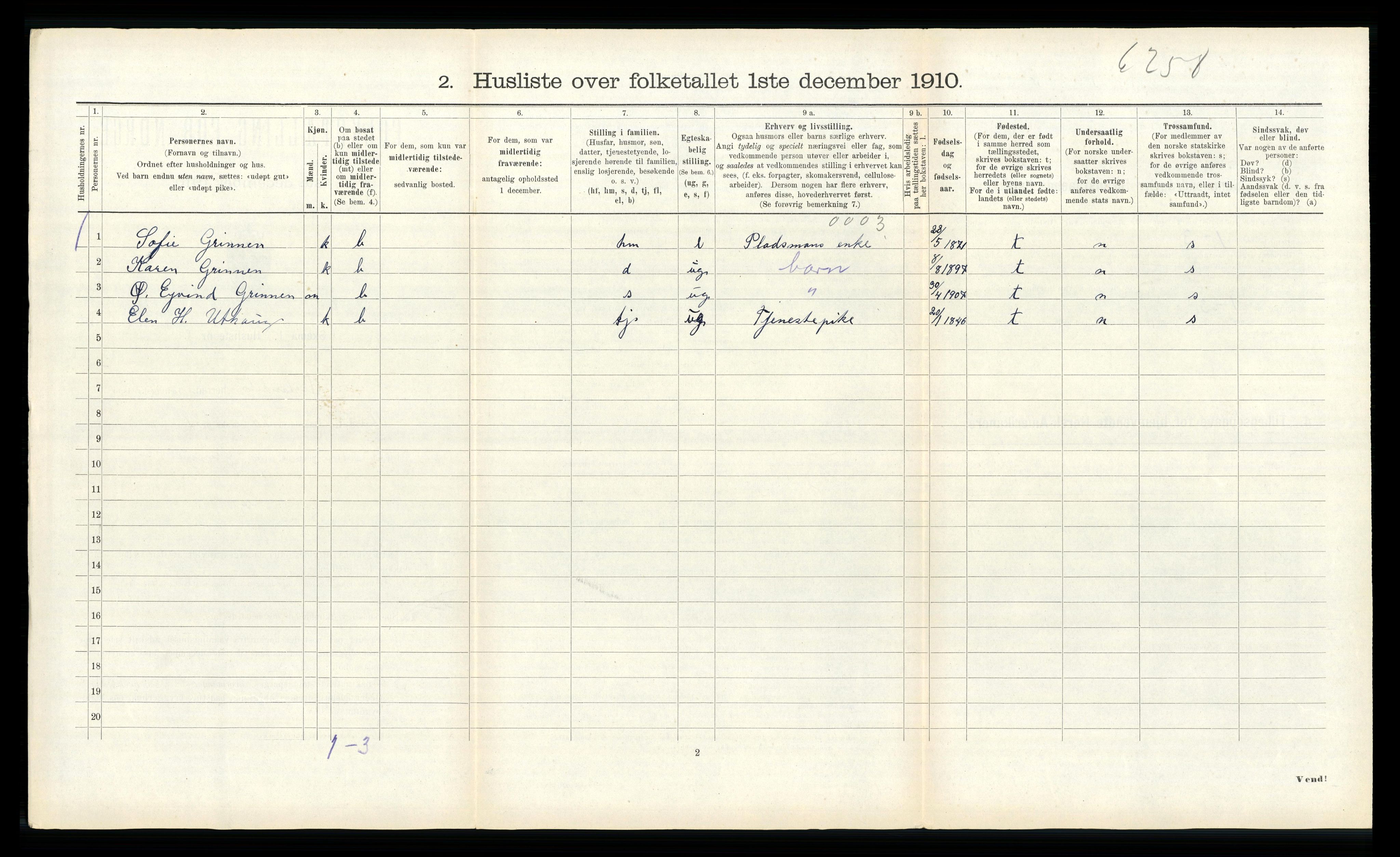 RA, 1910 census for Ørland, 1910, p. 896