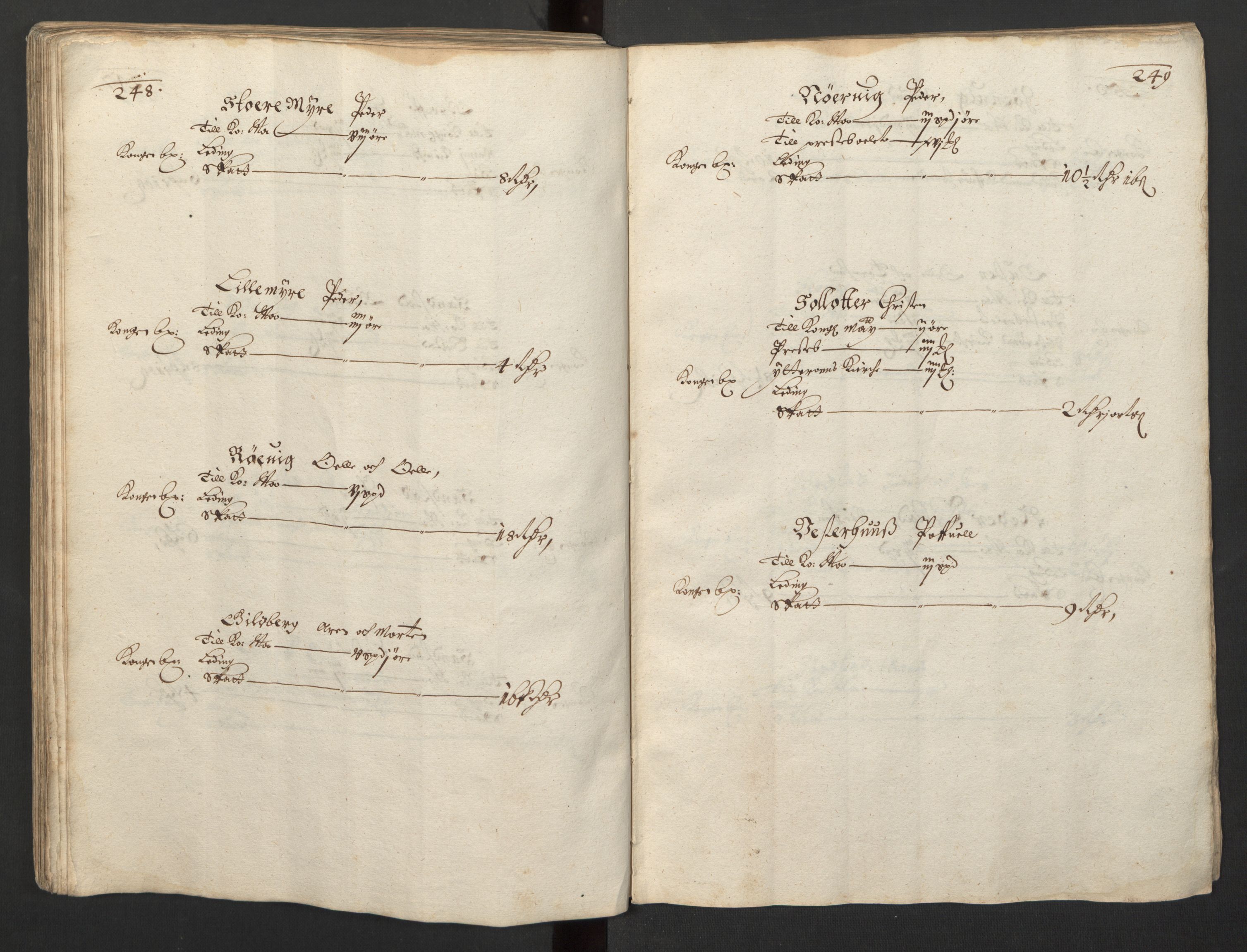 Rentekammeret inntil 1814, Realistisk ordnet avdeling, AV/RA-EA-4070/L/L0029/0001: Trondheim lagdømme: / Alminnelig jordebok og skattemanntall - Inderøy, 1661, p. 248-249