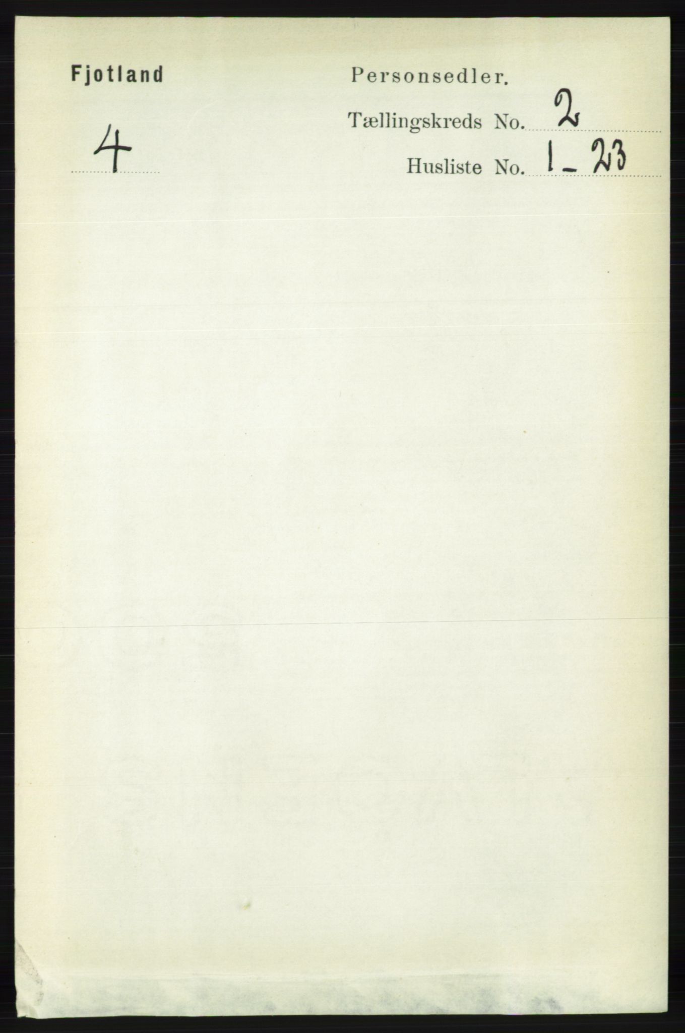 RA, 1891 census for 1036 Fjotland, 1891, p. 235