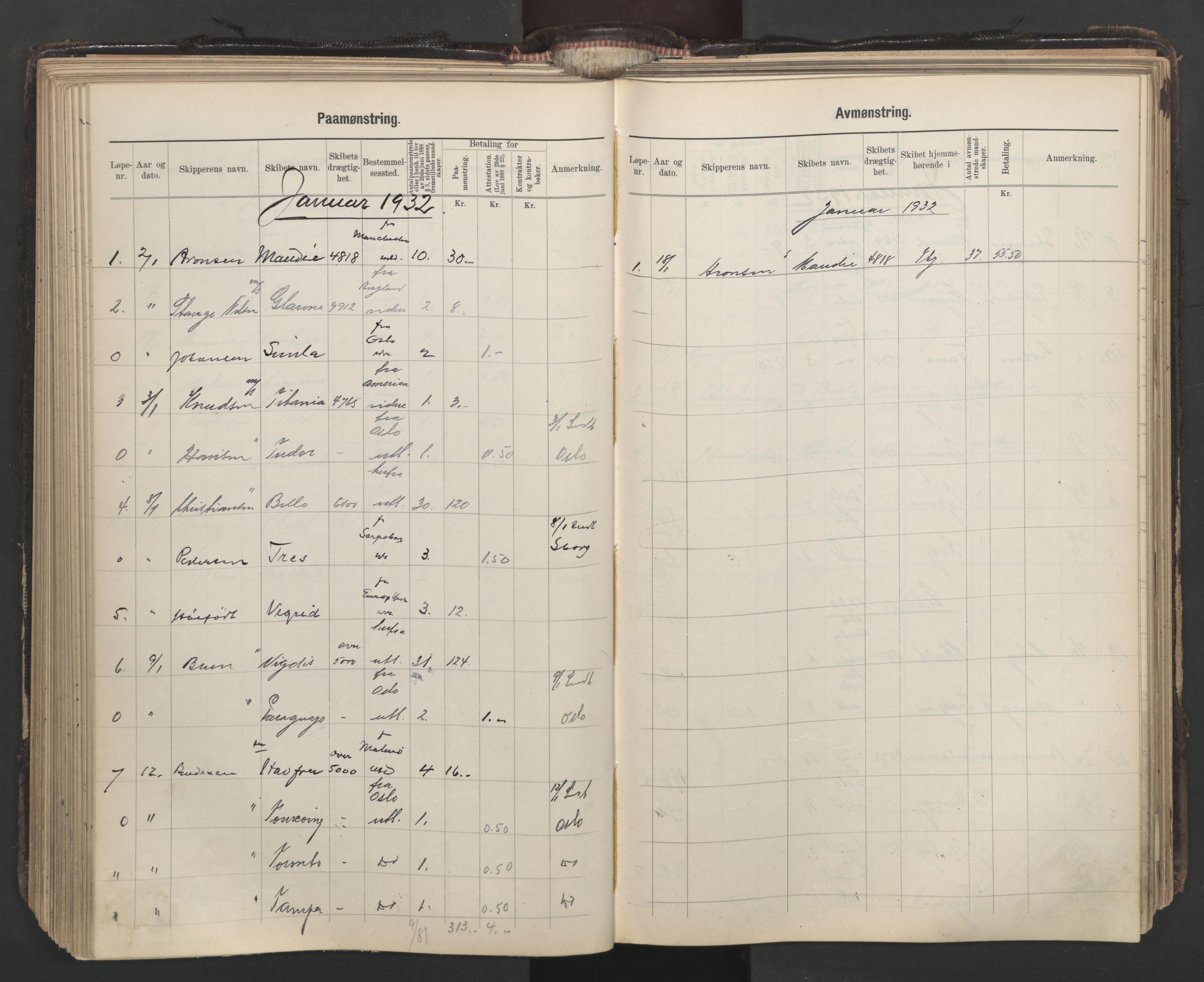Tønsberg innrulleringskontor, AV/SAKO-A-786/H/Ha/L0008: Mønstringsjournal, 1925-1939, p. 219