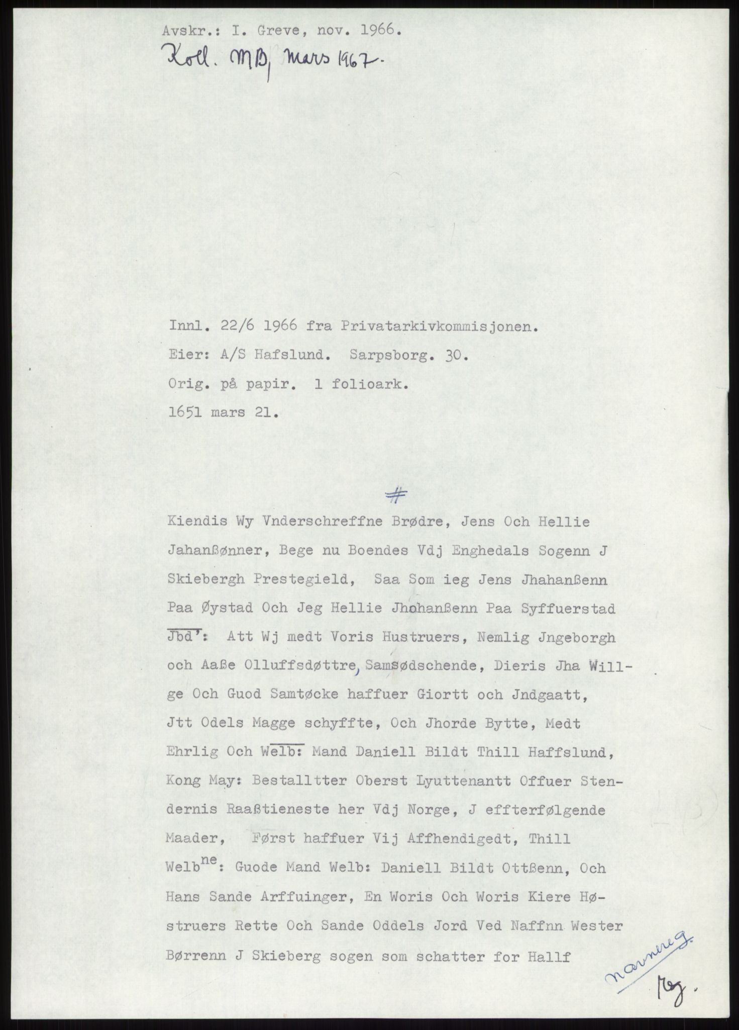 Samlinger til kildeutgivelse, Diplomavskriftsamlingen, RA/EA-4053/H/Ha, p. 248