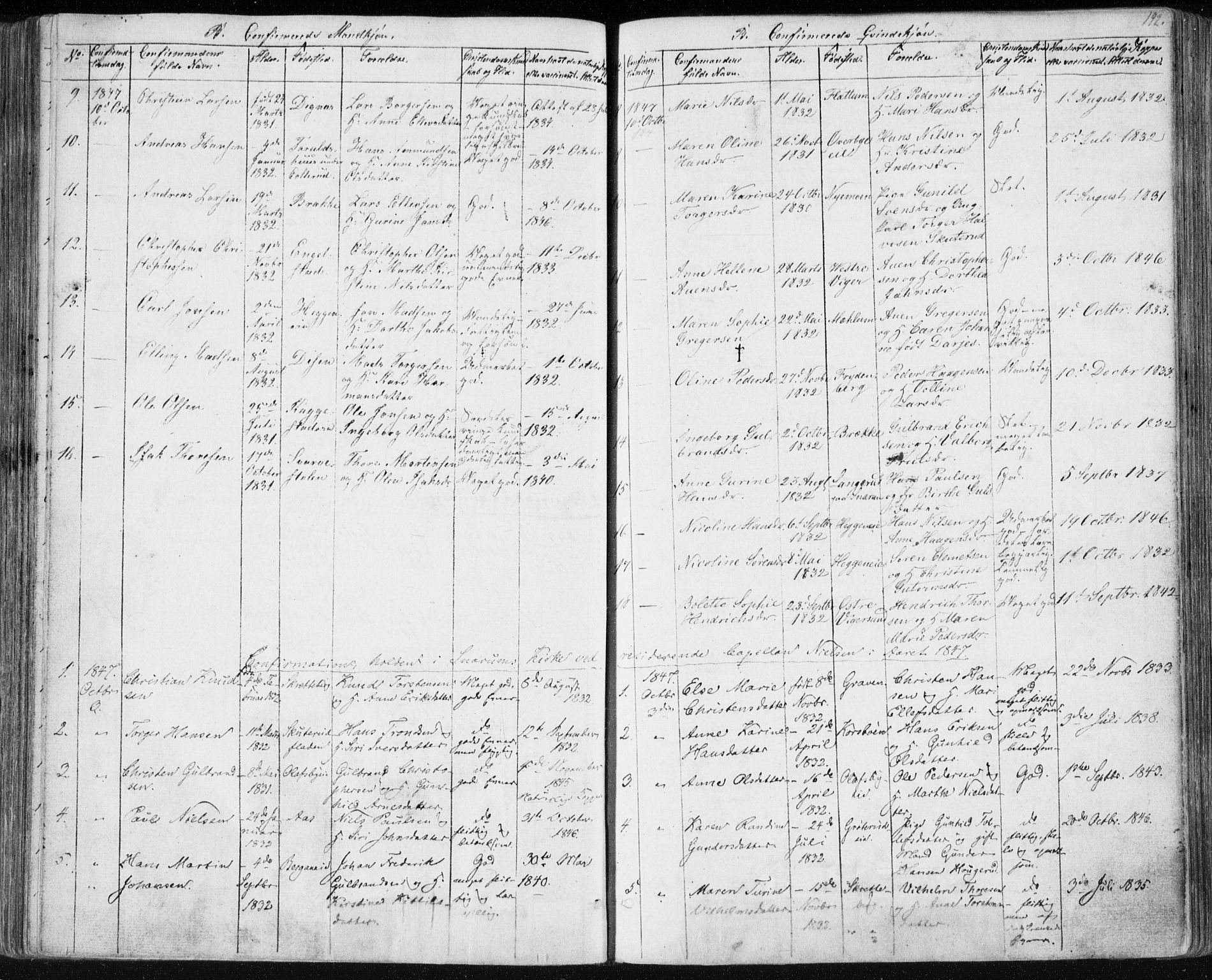 Modum kirkebøker, AV/SAKO-A-234/F/Fa/L0007: Parish register (official) no. 7, 1841-1850, p. 192