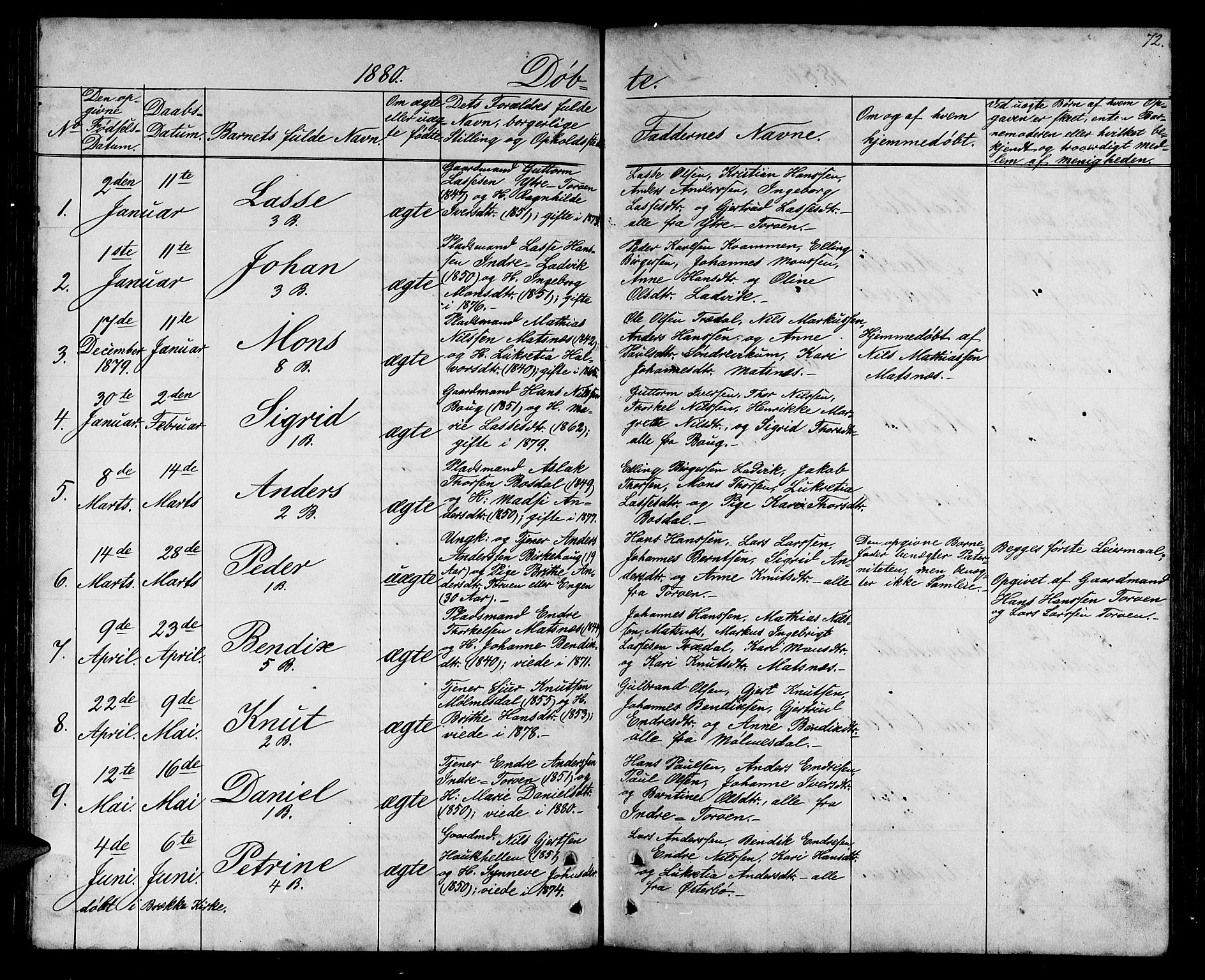 Lavik sokneprestembete, SAB/A-80901: Parish register (copy) no. A 1, 1854-1881, p. 72