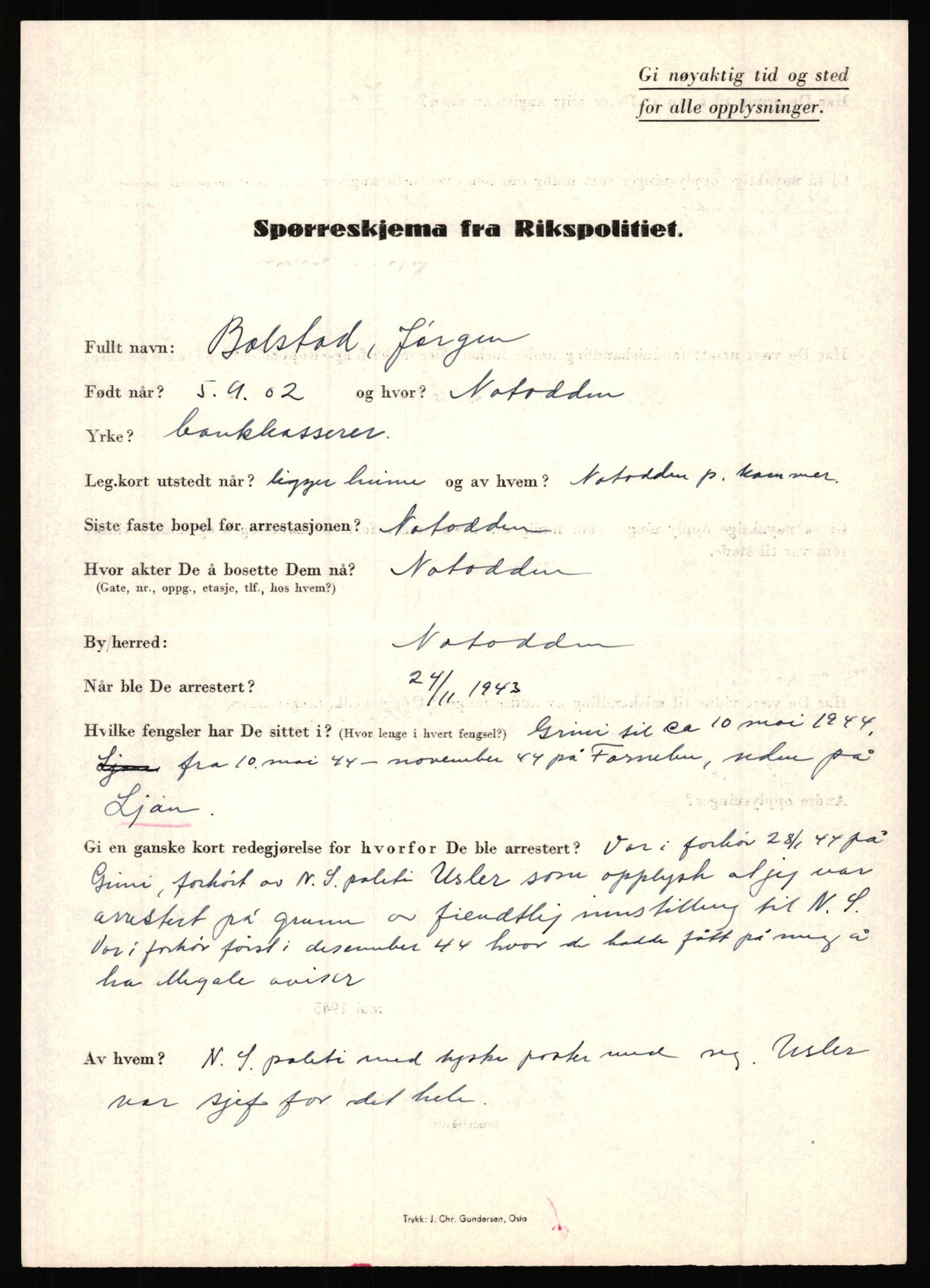 Rikspolitisjefen, AV/RA-S-1560/L/L0002: Berg, Alf - Bråthen, Thorleif, 1940-1945, p. 715