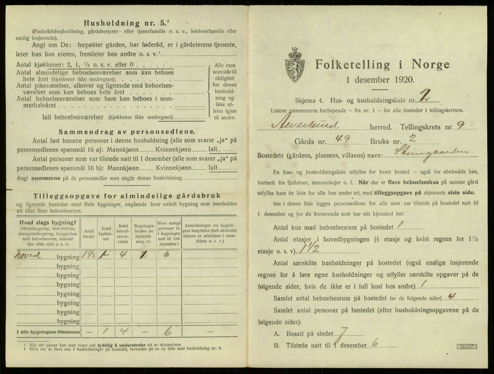 SAB, 1920 census for Alversund, 1920, p. 672