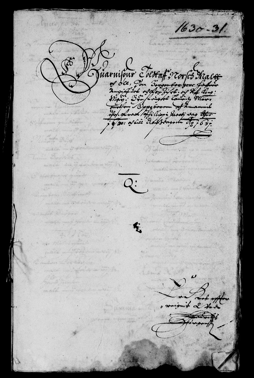 Rentekammeret inntil 1814, Reviderte regnskaper, Lensregnskaper, AV/RA-EA-5023/R/Rb/Rbt/L0057: Bergenhus len, 1630-1632