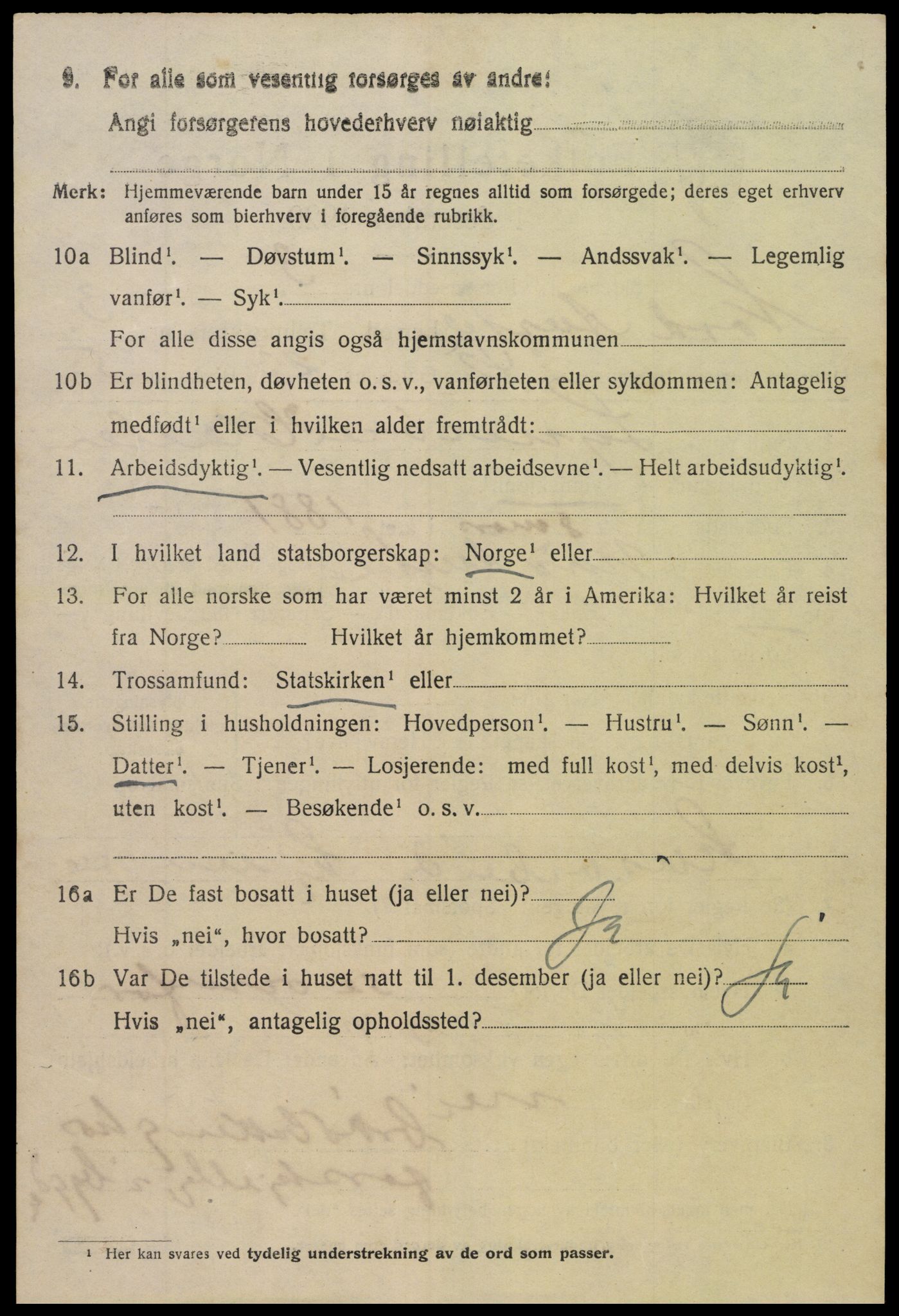 SAH, 1920 census for Nord-Aurdal, 1920, p. 3619