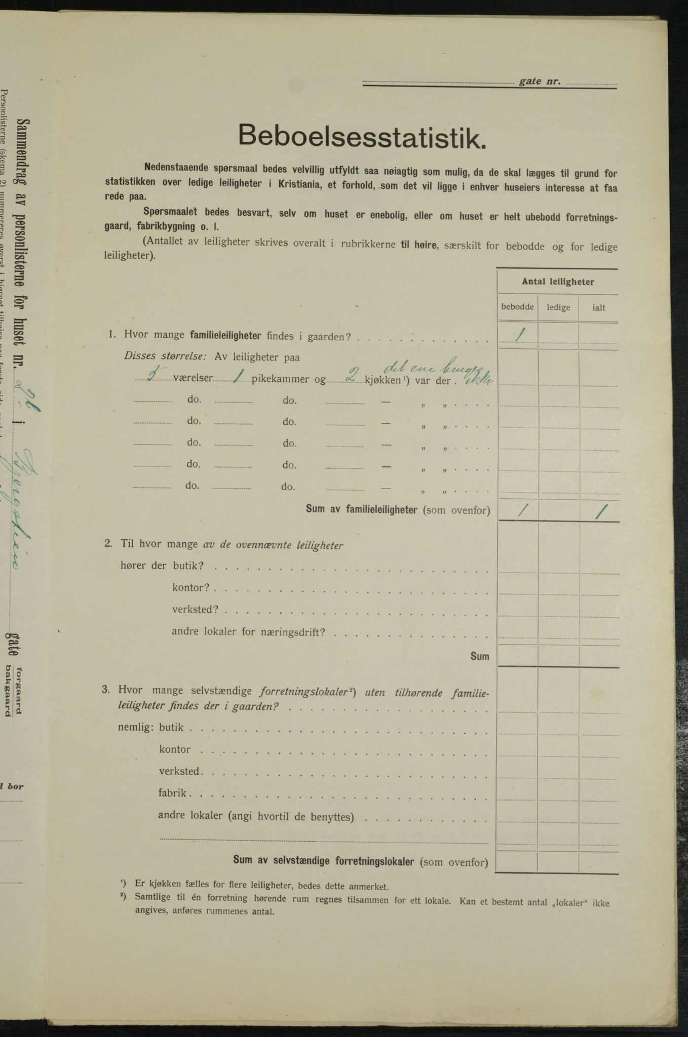 OBA, Municipal Census 1913 for Kristiania, 1913, p. 4171