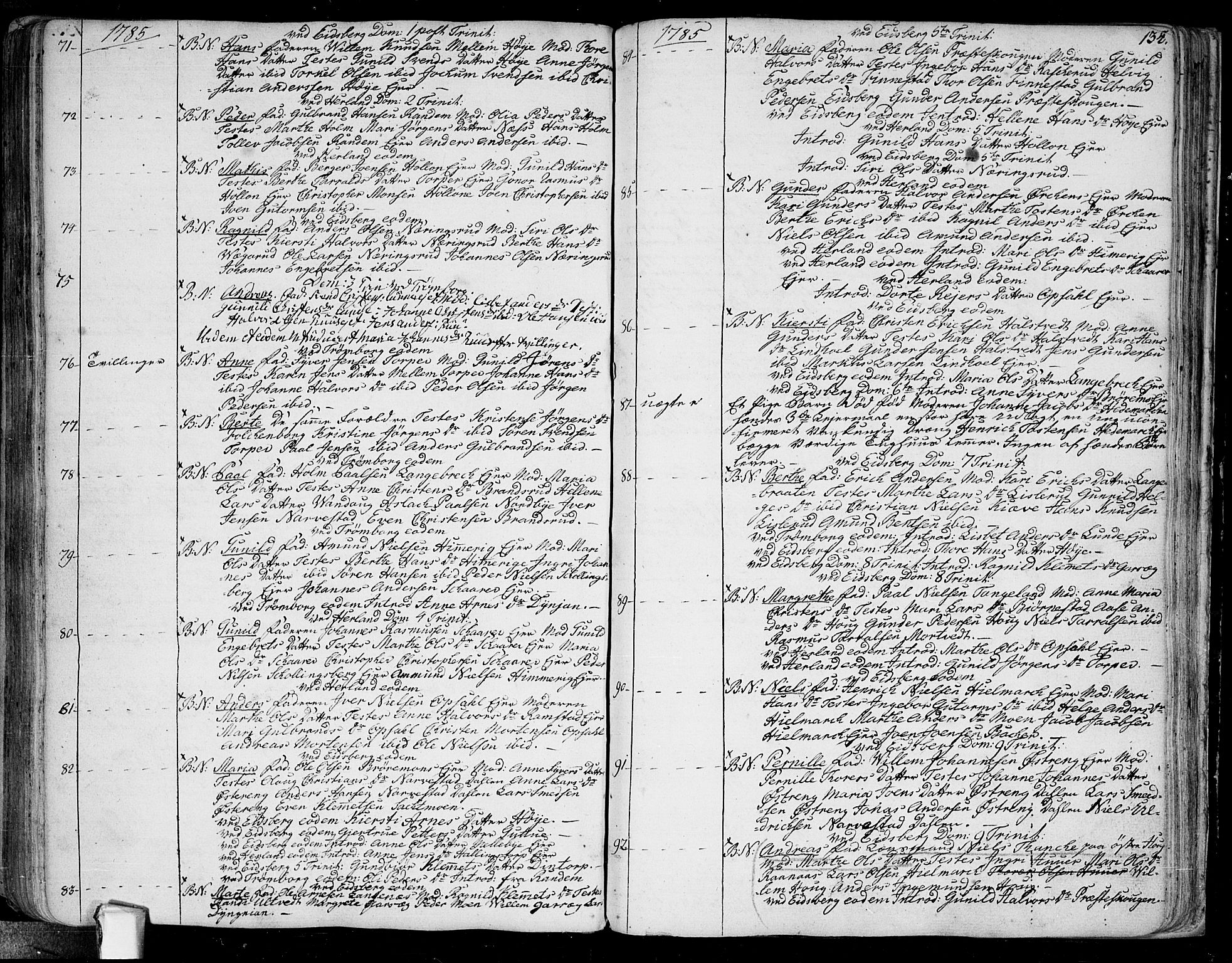 Eidsberg prestekontor Kirkebøker, SAO/A-10905/F/Fa/L0004: Parish register (official) no. I 4, 1759-1788, p. 134