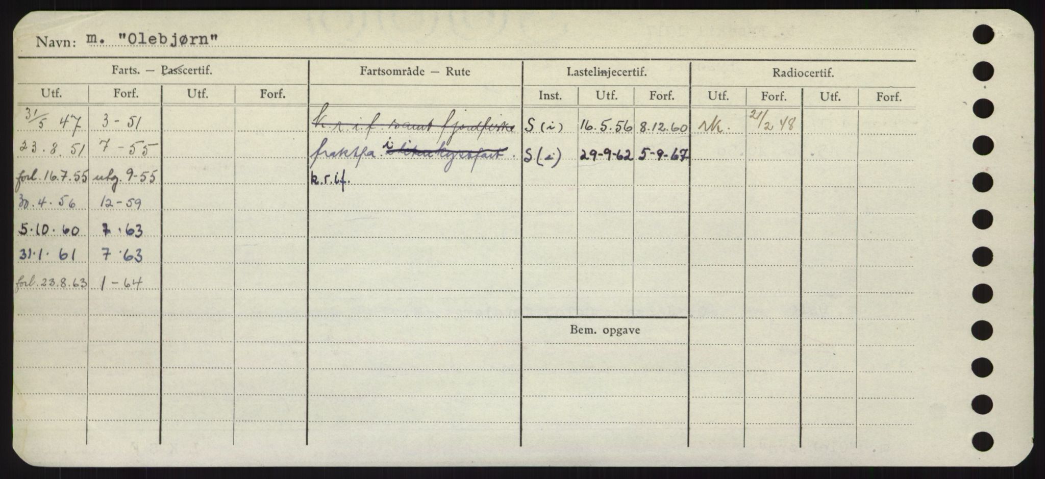 Sjøfartsdirektoratet med forløpere, Skipsmålingen, RA/S-1627/H/Hd/L0028: Fartøy, O, p. 230