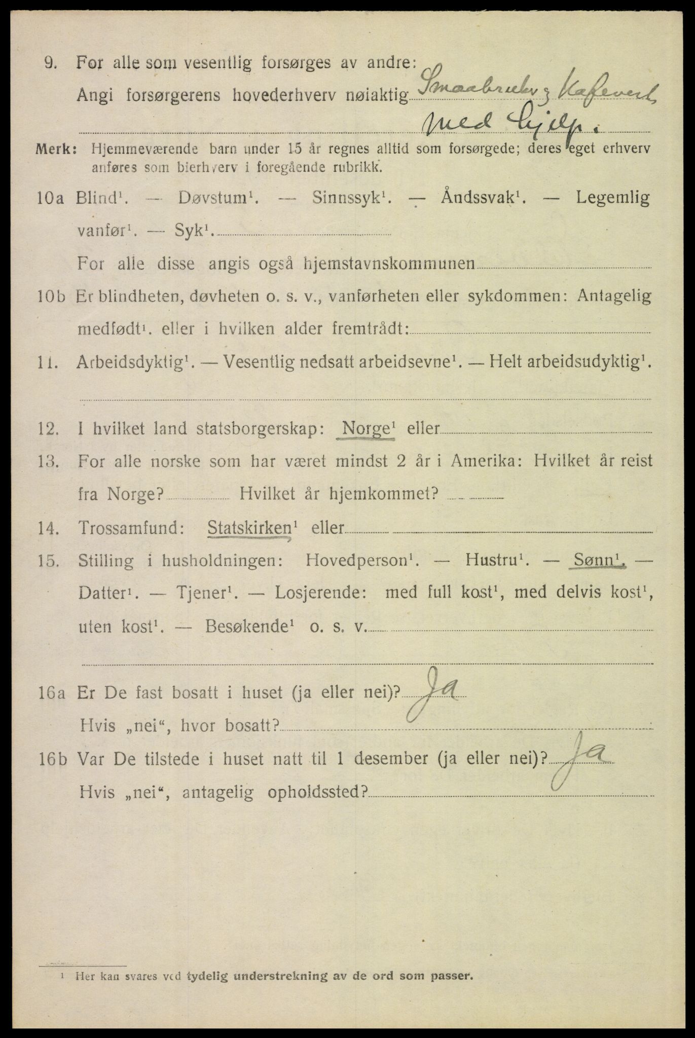 SAH, 1920 census for Elverum, 1920, p. 23833