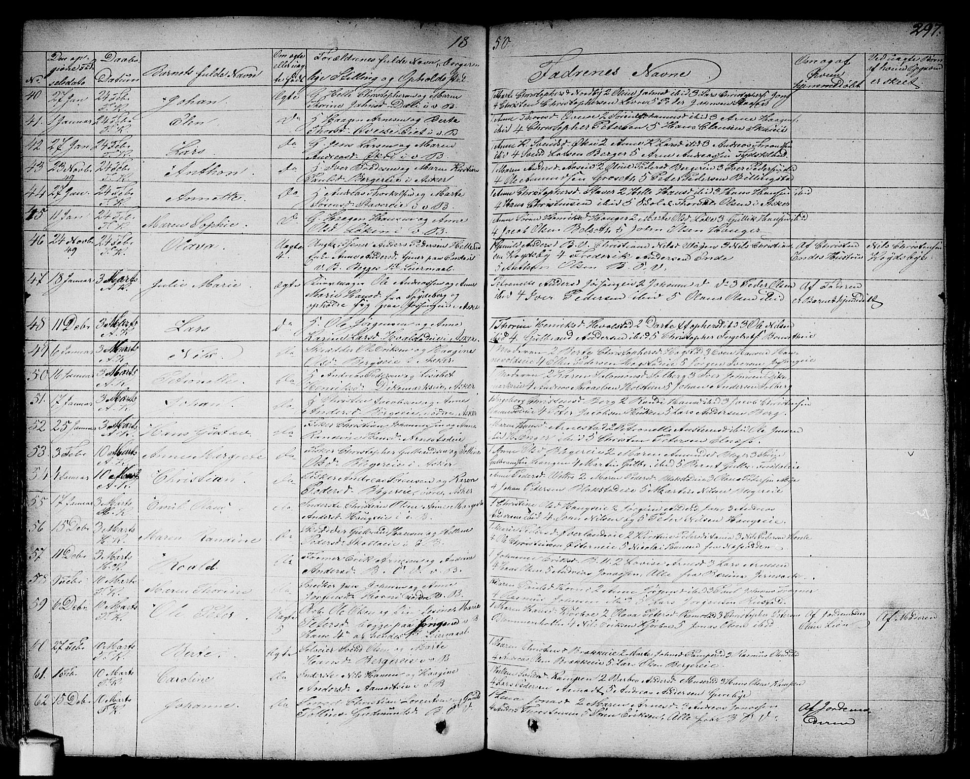 Asker prestekontor Kirkebøker, SAO/A-10256a/F/Fa/L0007: Parish register (official) no. I 7, 1825-1864, p. 297