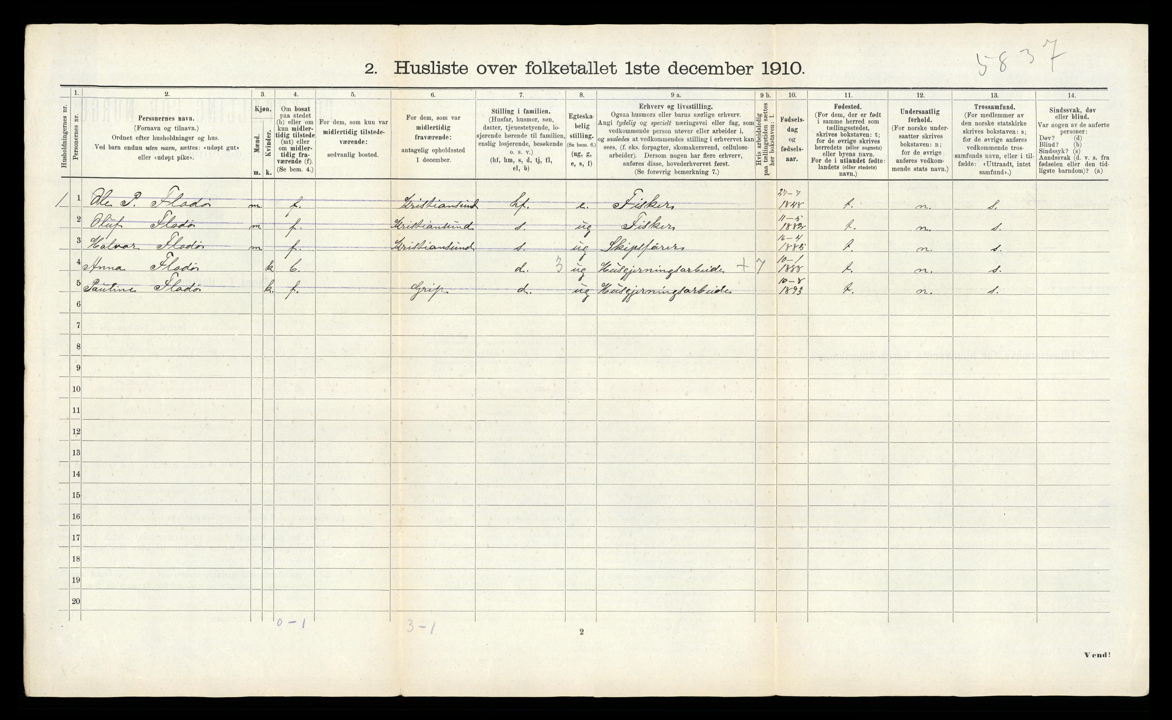 RA, 1910 census for Frei, 1910, p. 39